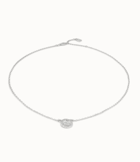 Chain pendant necklace  with buttton