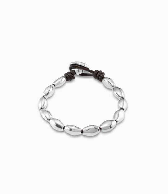 Beaded leather bracelet