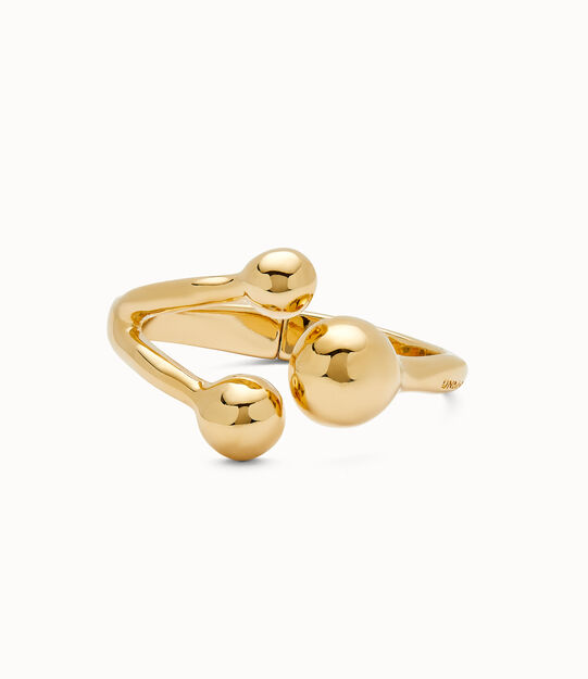 Cuff bracelet with three beads