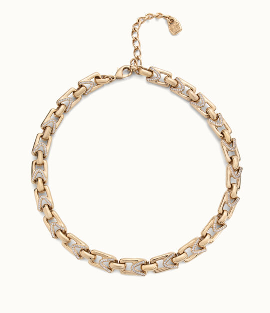 Rectangular links chain necklace