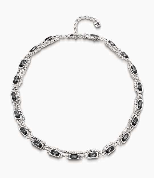 Short necklace with crystals