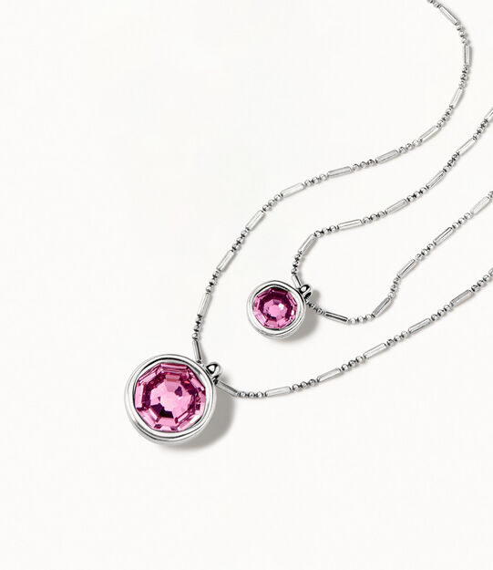 Multi strand long chain pendant necklace