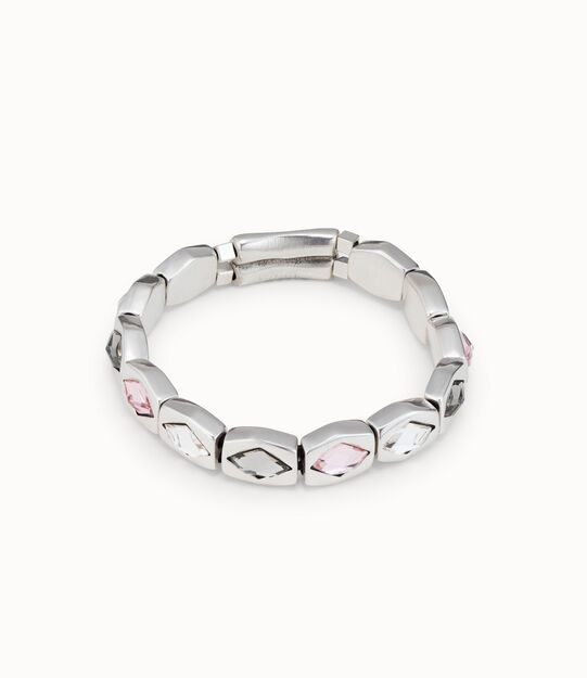 Beaded stretch bracelet with hexagonal  beads