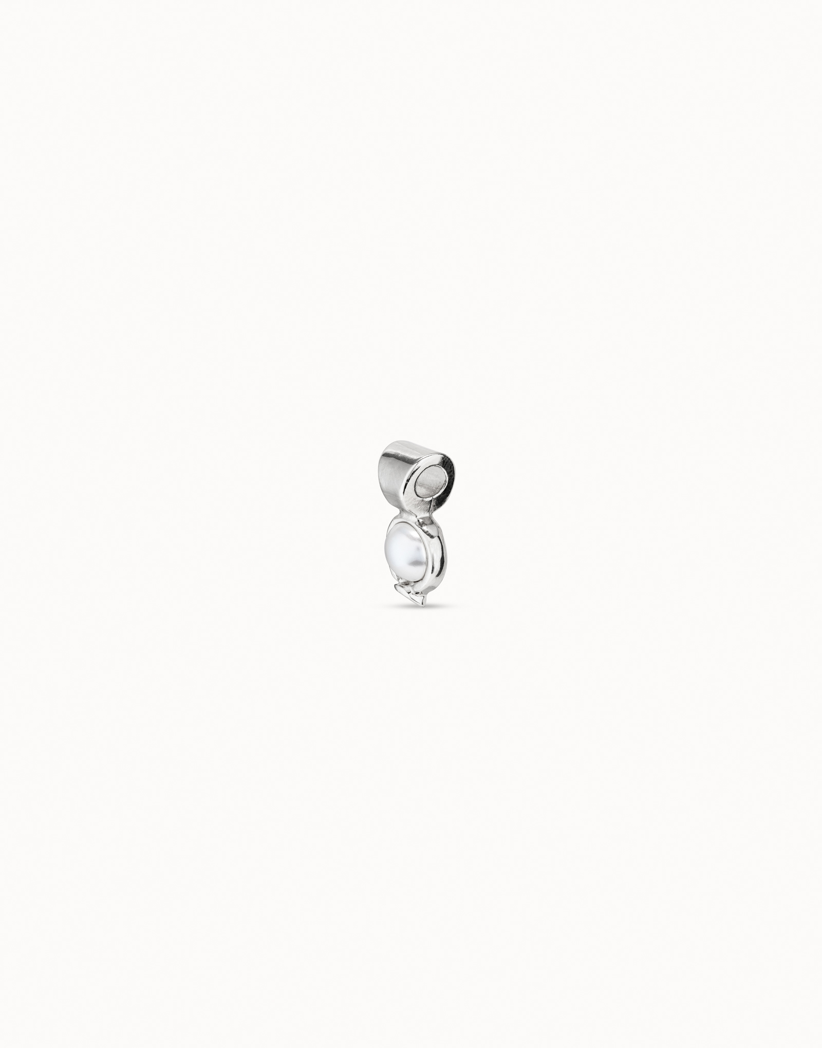 Charm placcato argento Sterling con perla, Argent, large thumbnail