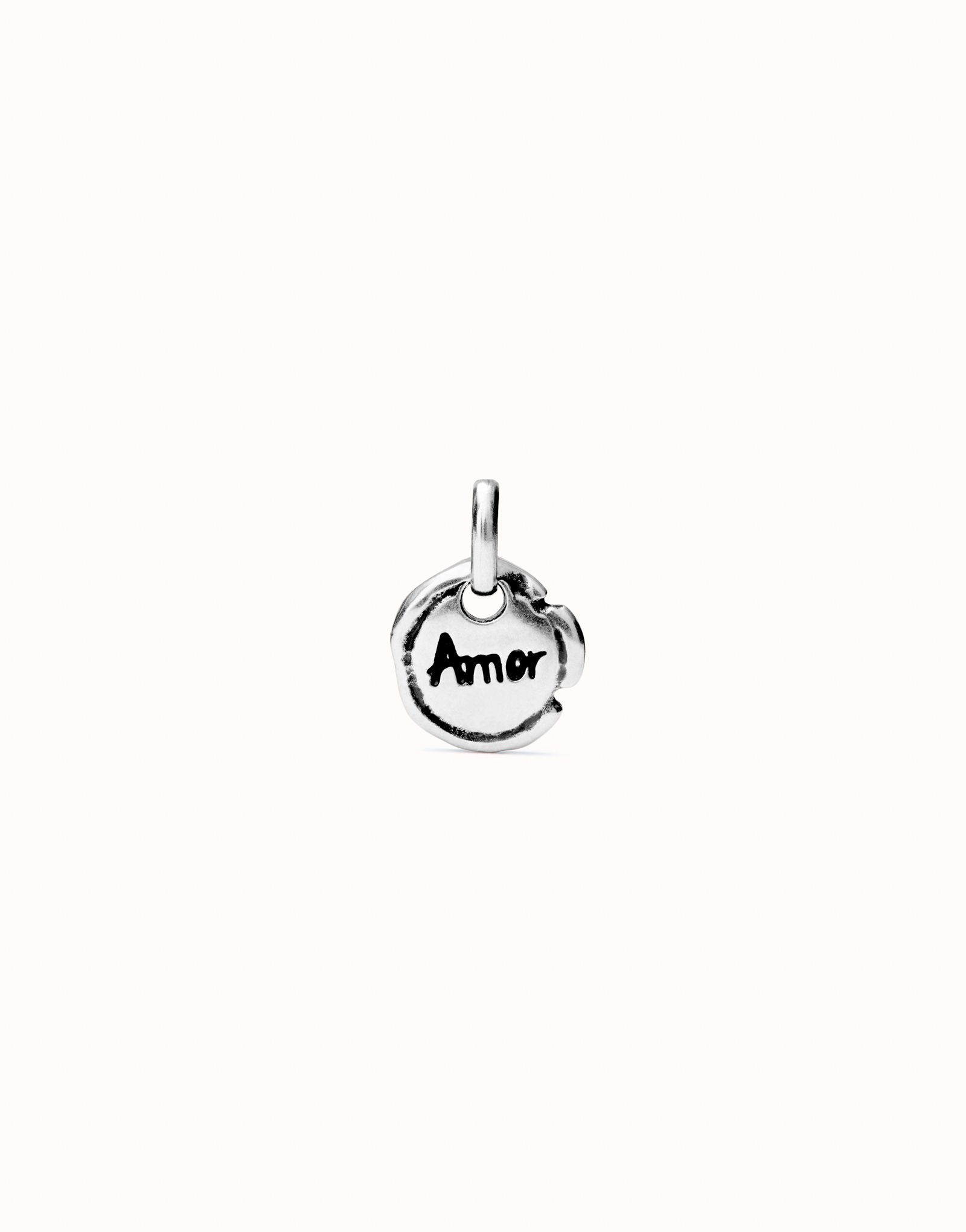 Charm with the word “love”, Silver, large thumbnail