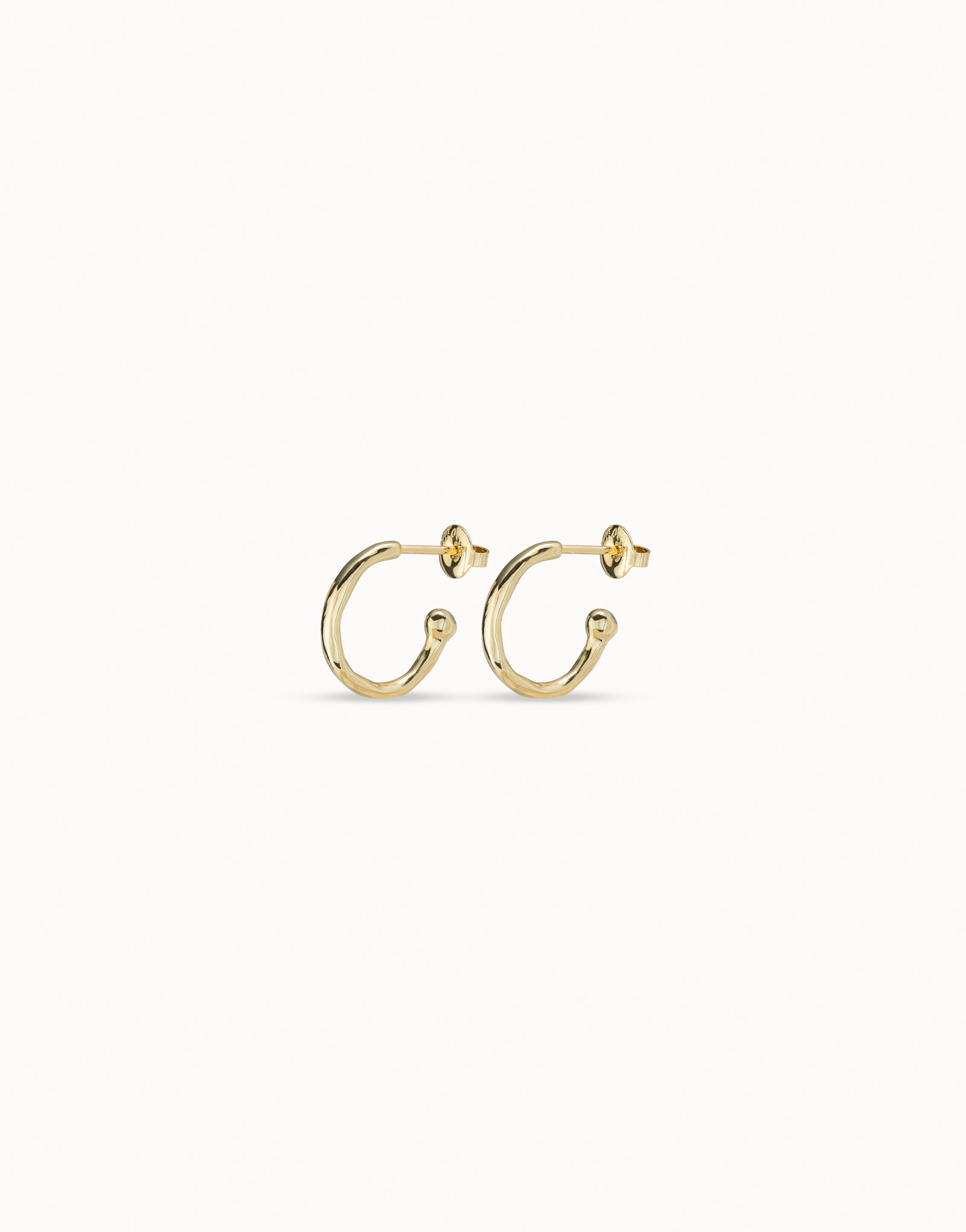 Hoop charm earrings, Golden, large thumbnail