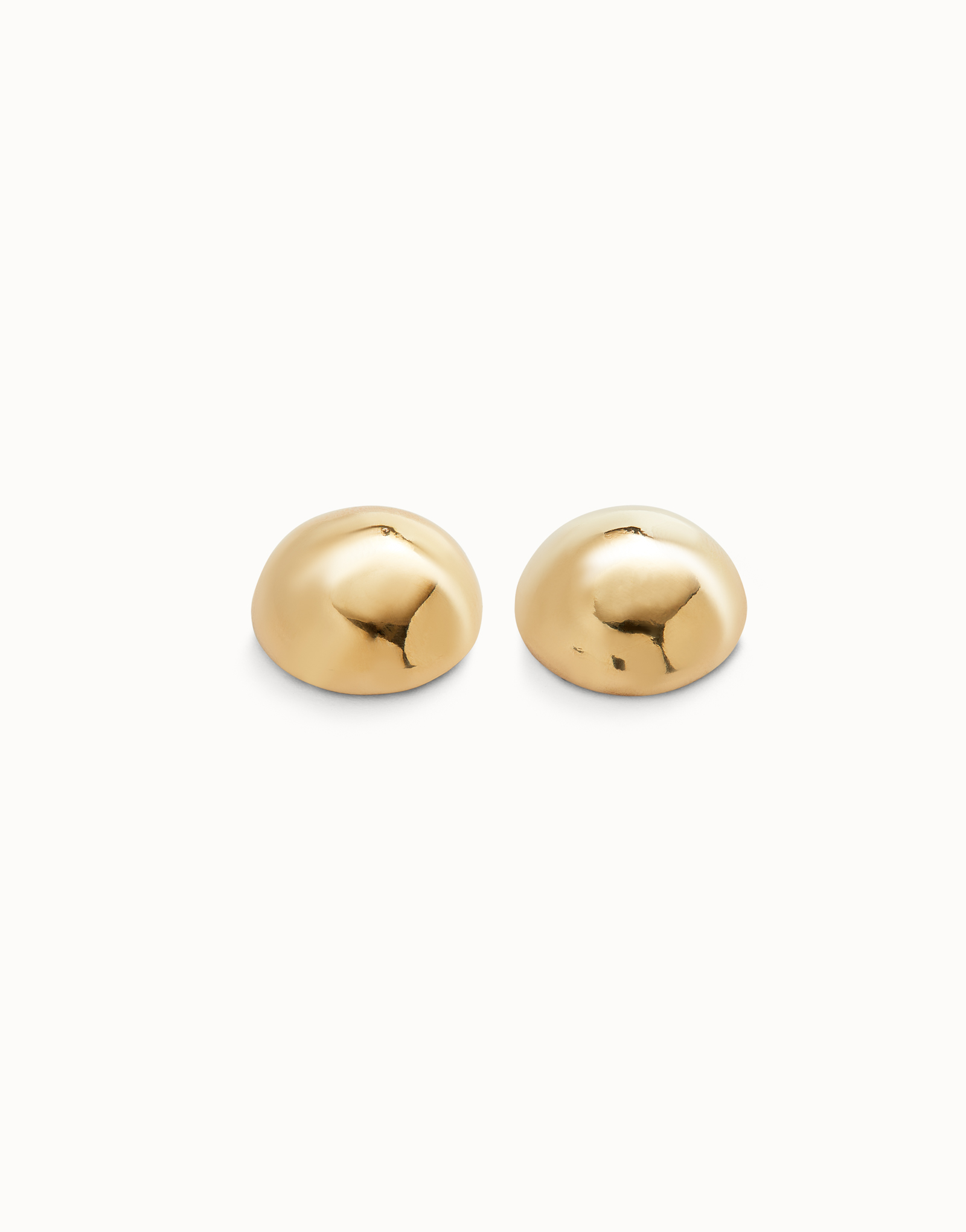 Bead shaped stud earrings, Golden, large thumbnail