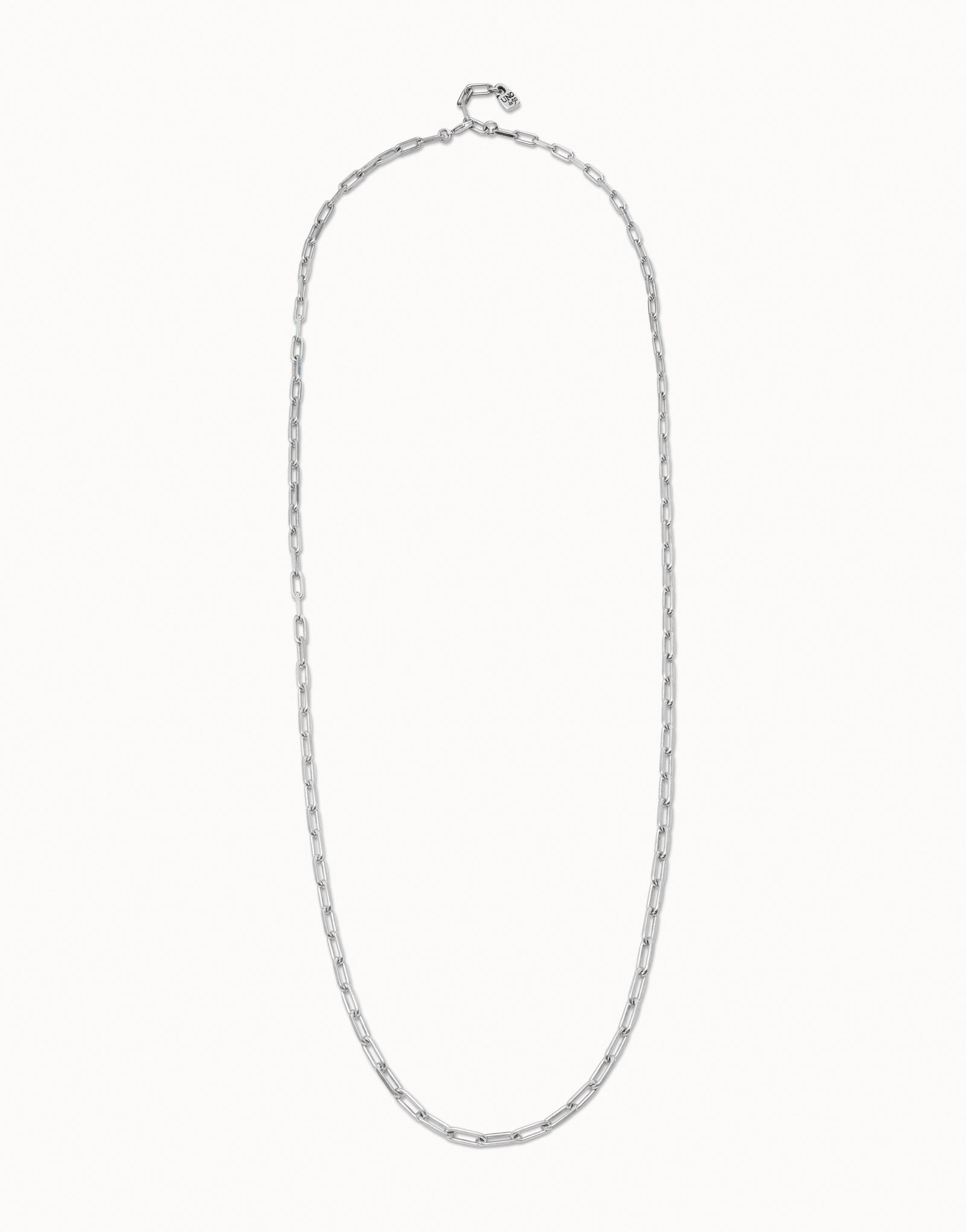 Cadena larga bañada en plata de ley, Plateado, large thumbnail