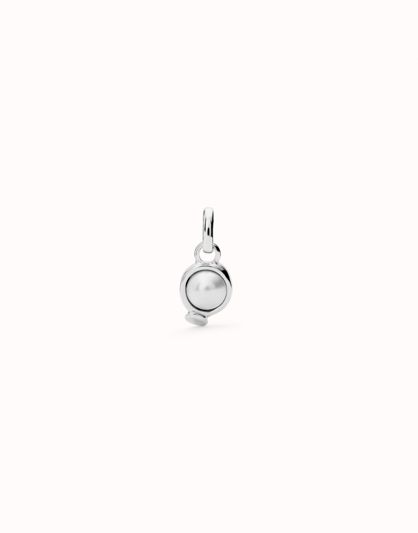 Charm with pearl, Silver, large thumbnail