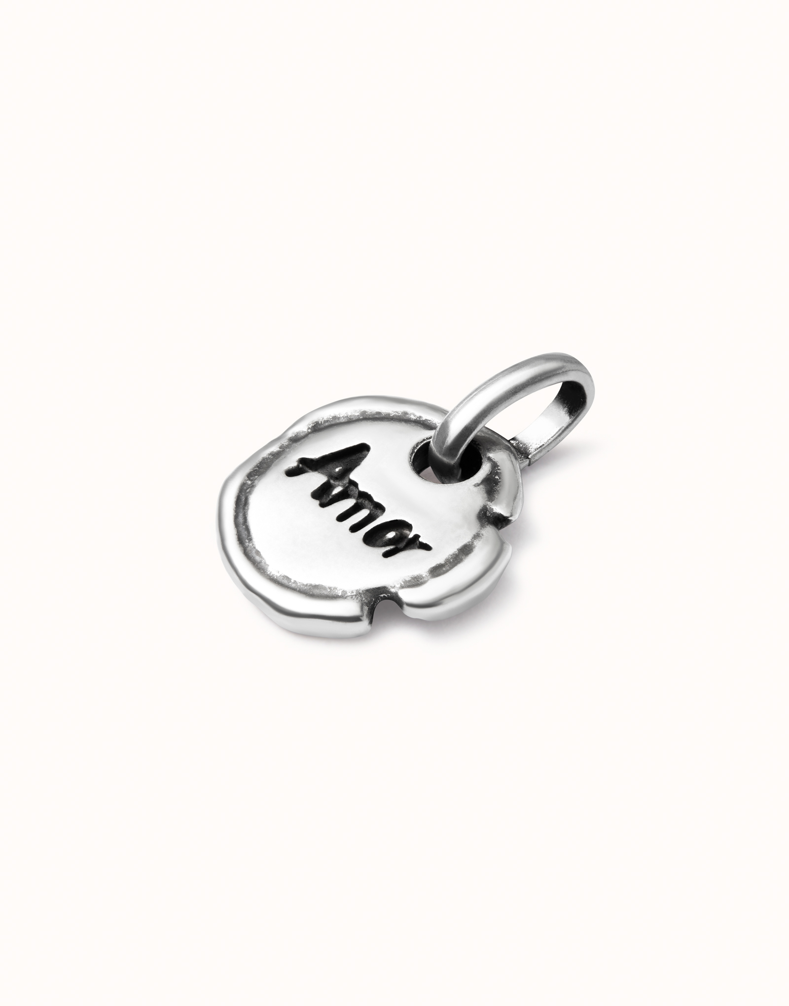 Charm with the word “love”, Silver, large thumbnail