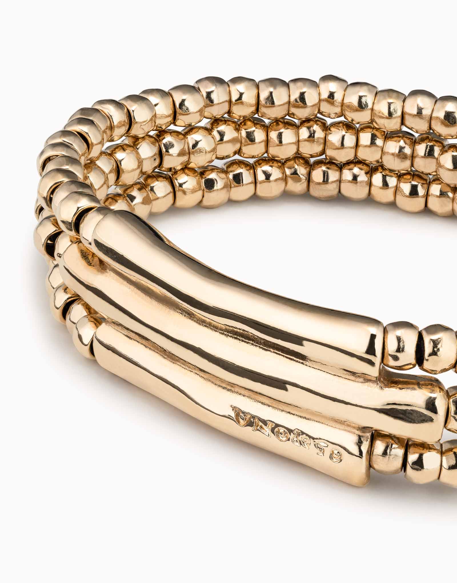 Bracelet Heavy Metal, Golden, large thumbnail