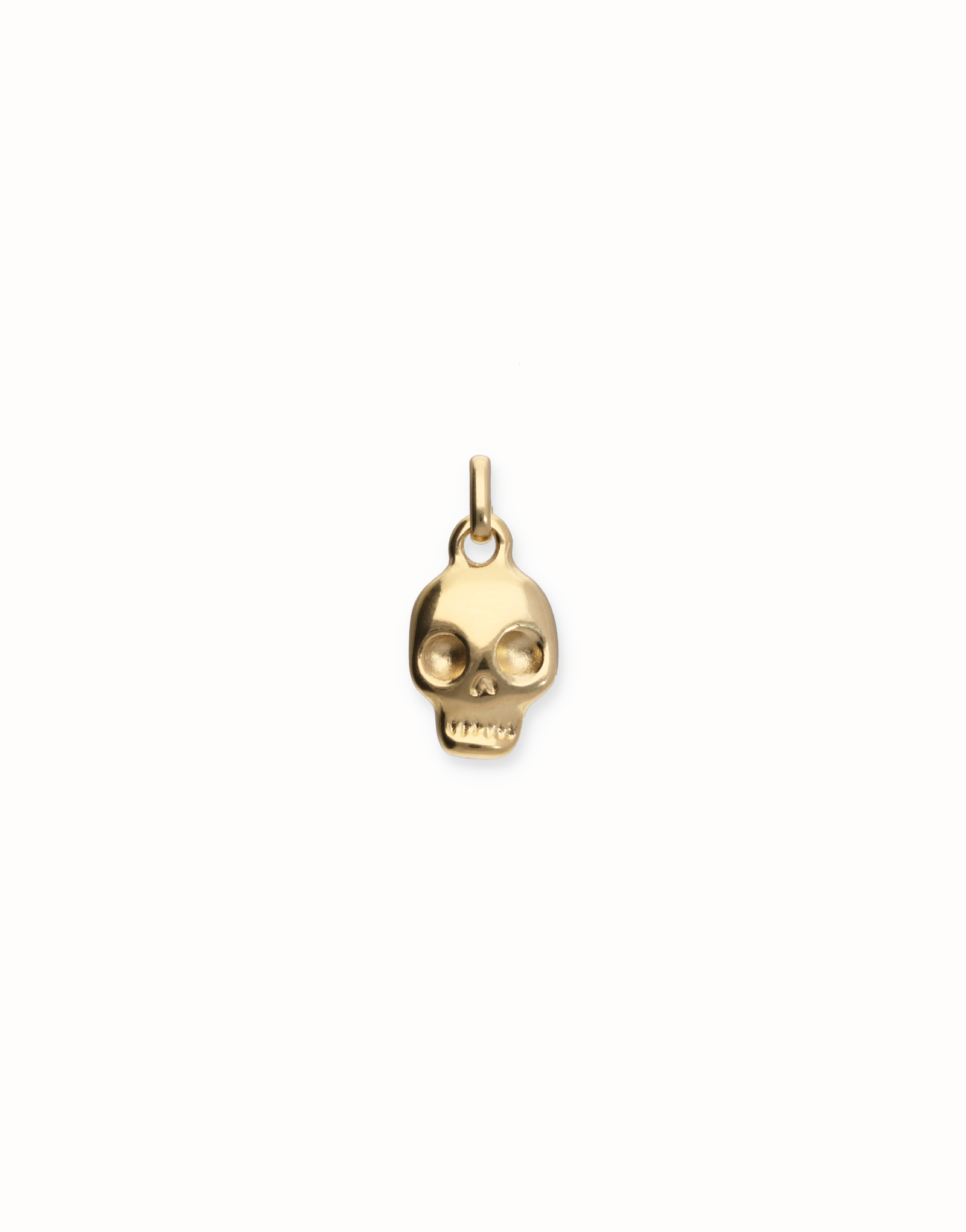 Skull shaped charm, Golden, large thumbnail