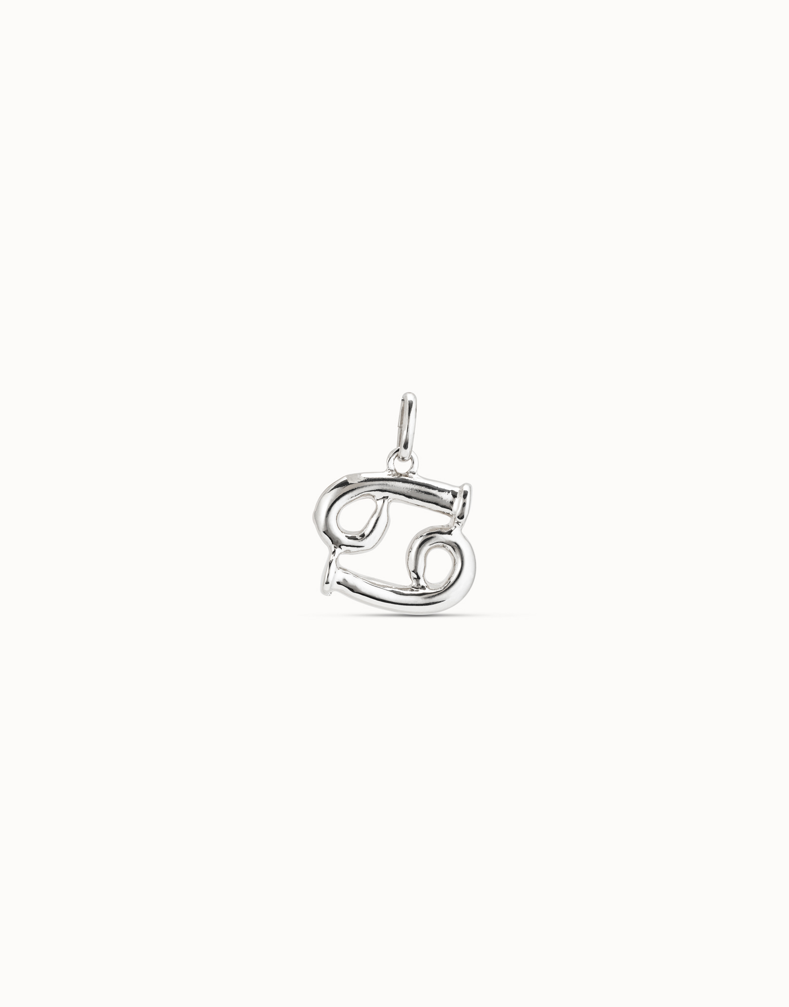 Cancer shaped charm, Silver, large thumbnail