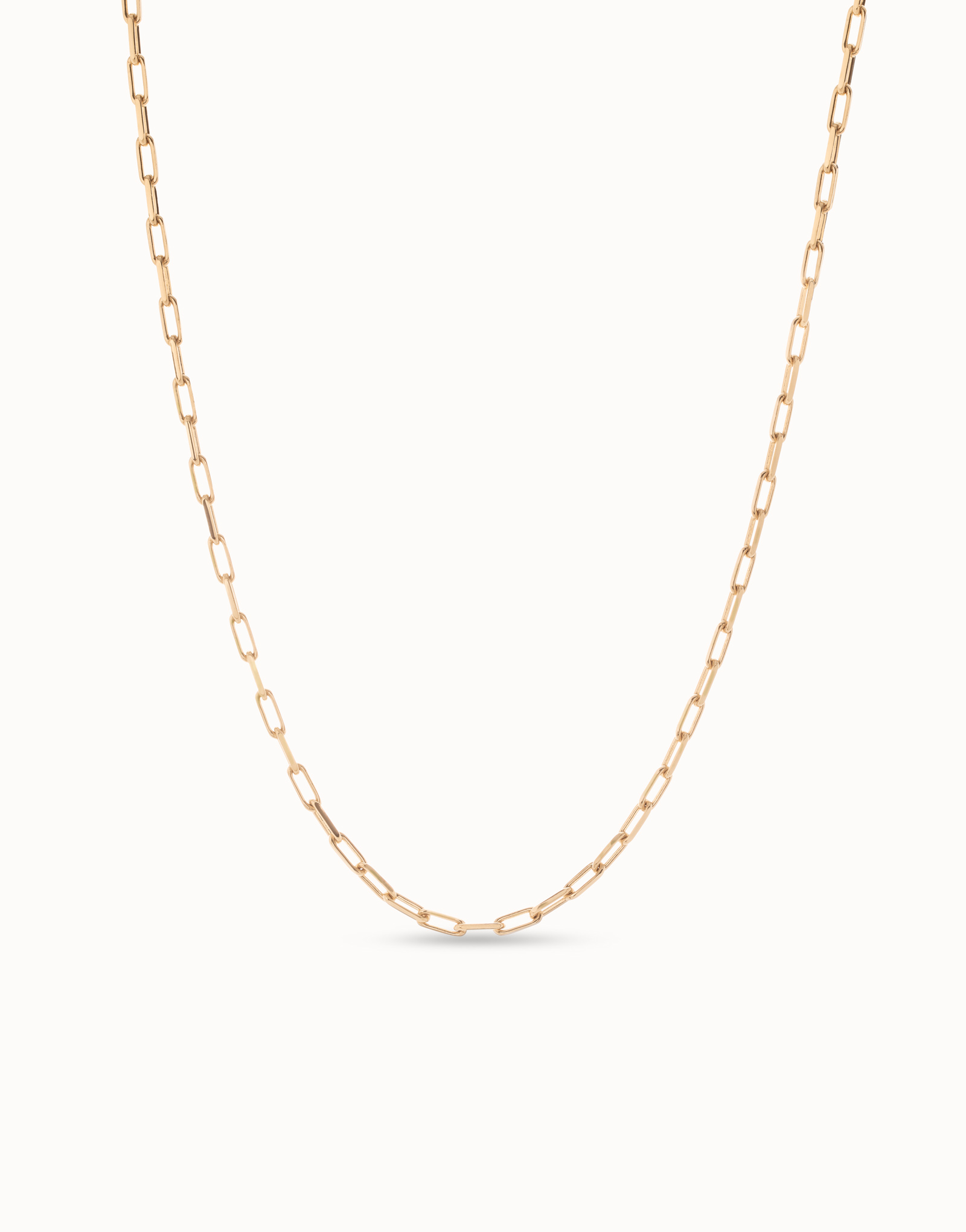 Long link chain charm necklace, Golden, large thumbnail