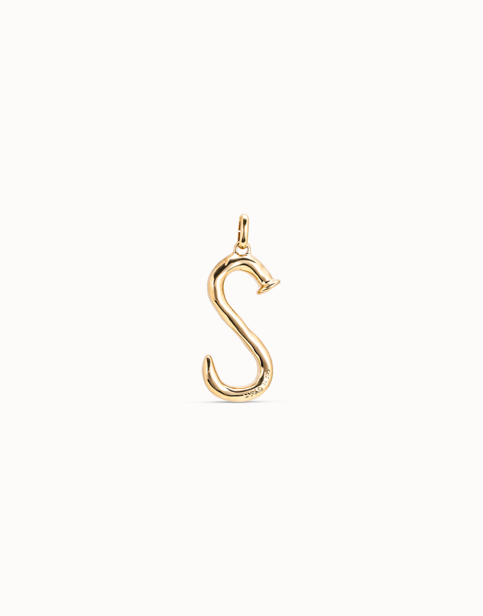 Large S initial charm, Golden, large thumbnail