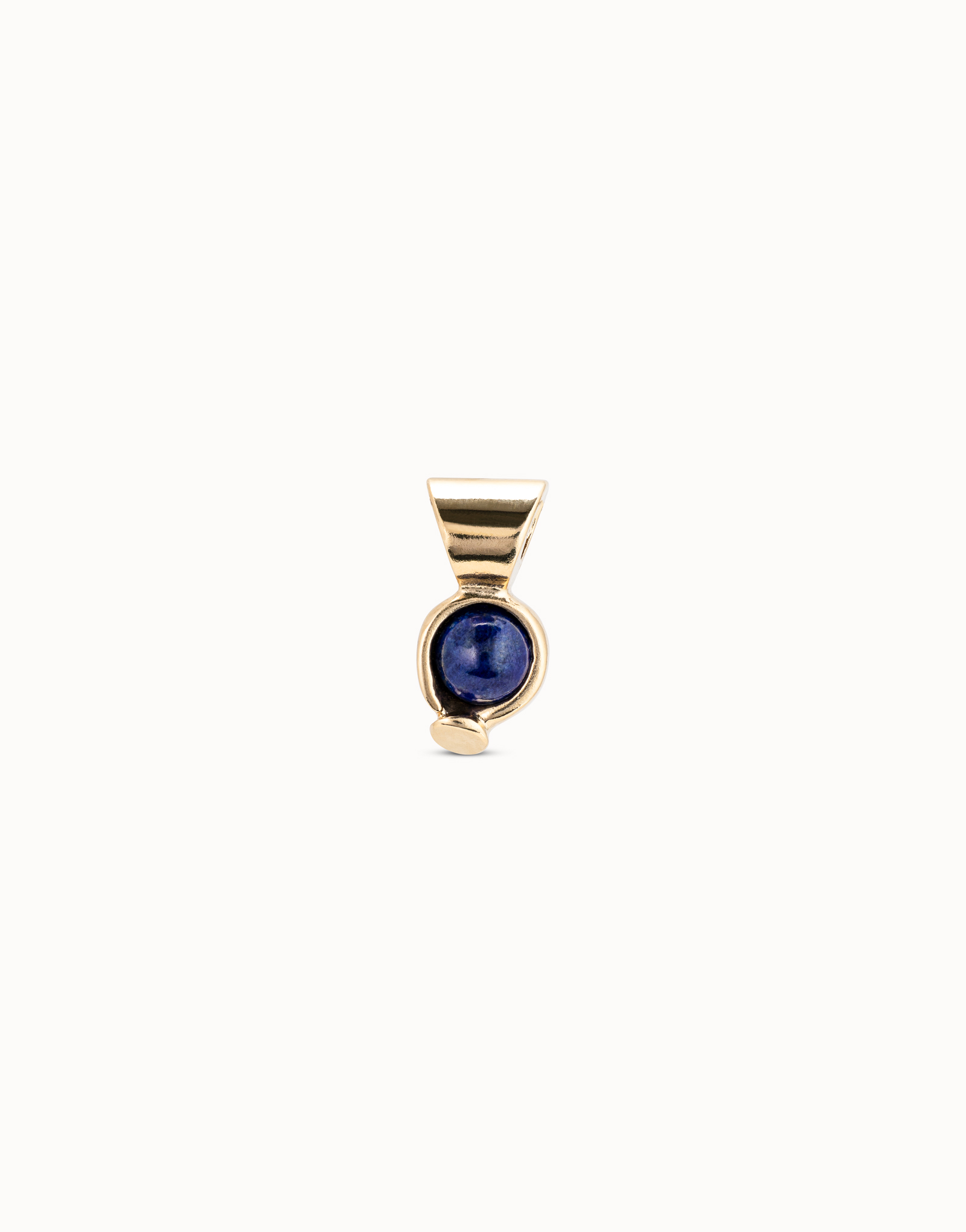 Charm with blue stone, Golden, large thumbnail