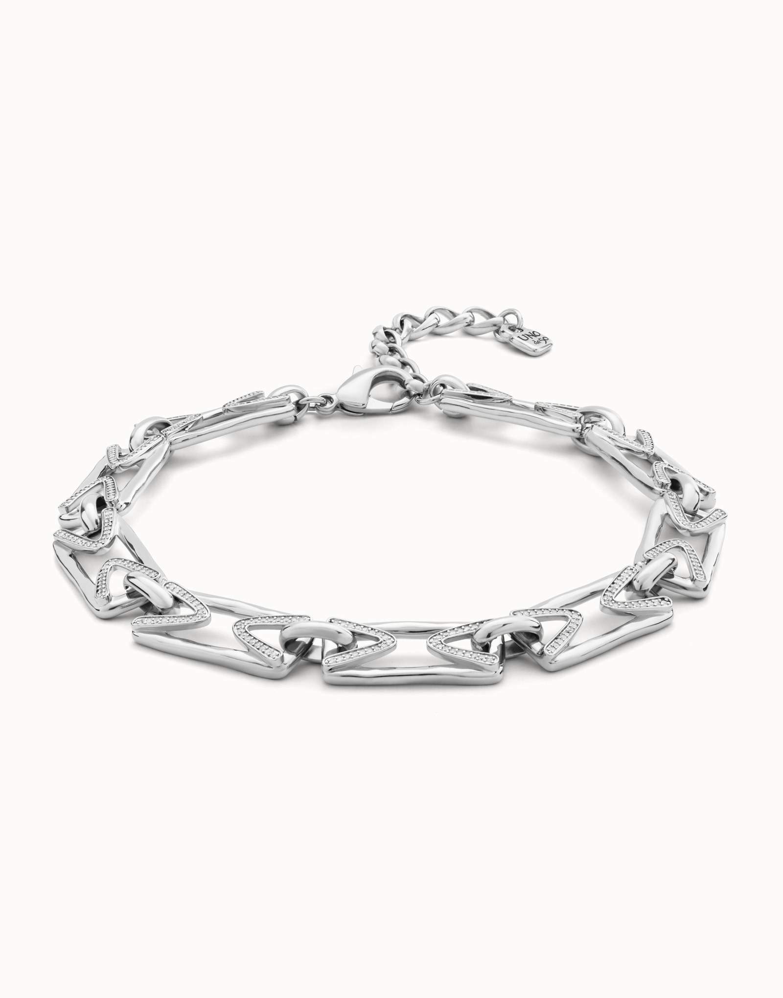 Multi strand chain necklace with topaz, Silver, large thumbnail