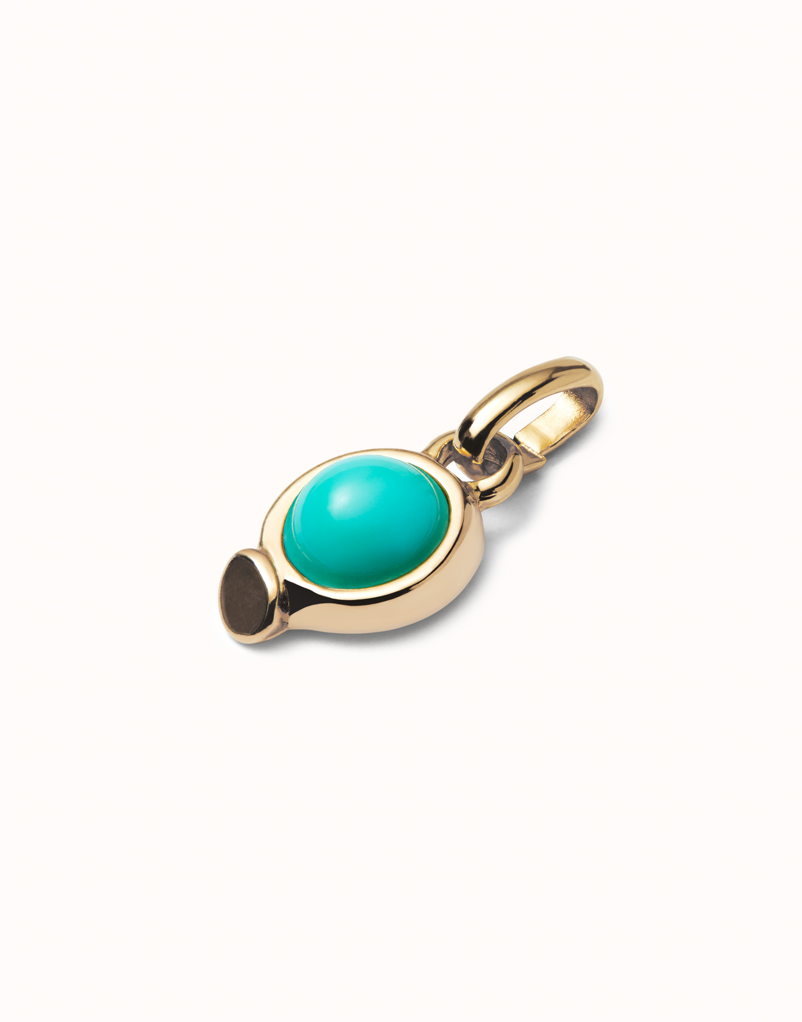 Charm with red stone, Golden, large thumbnail
