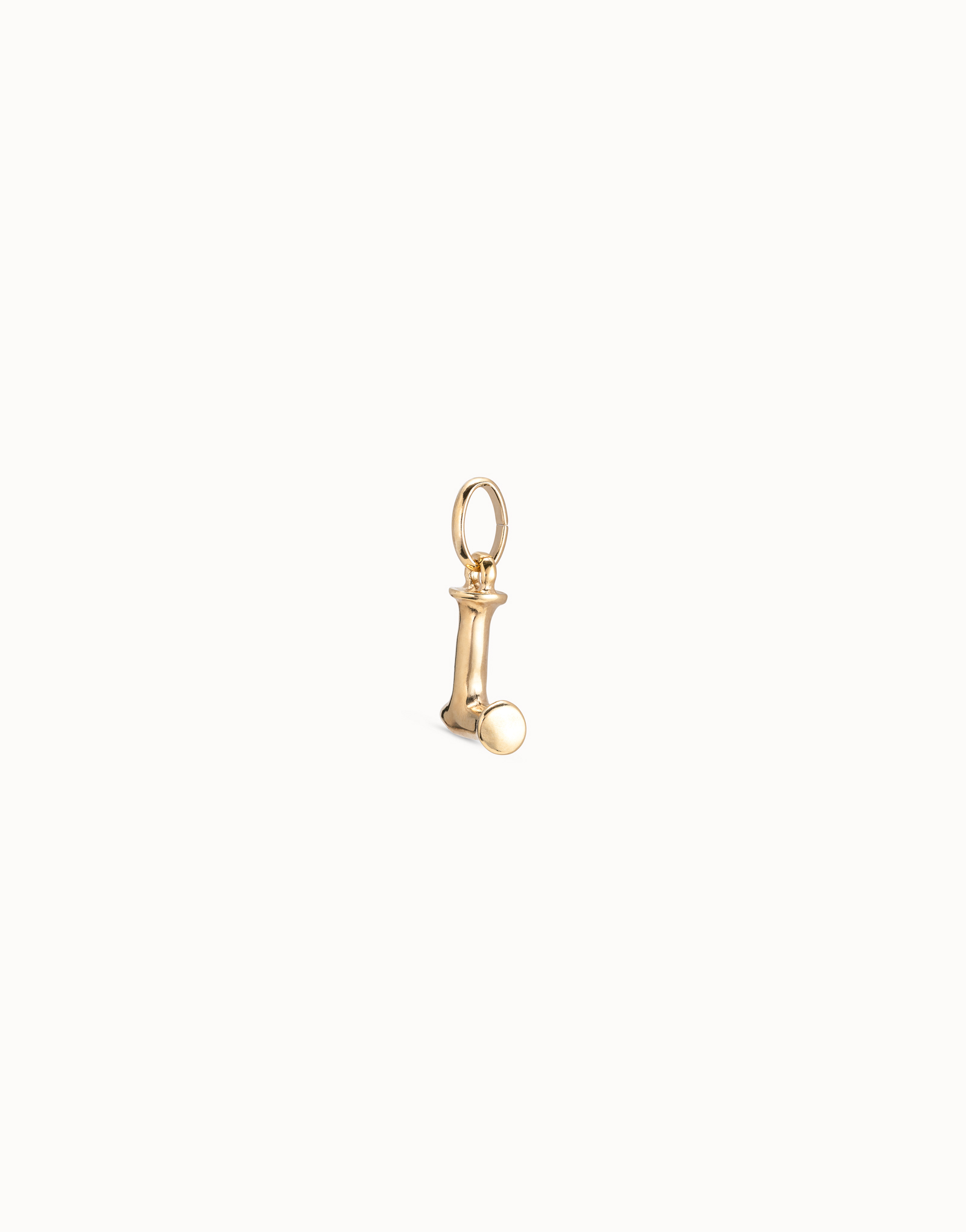 Medium L initial charm, Golden, large thumbnail