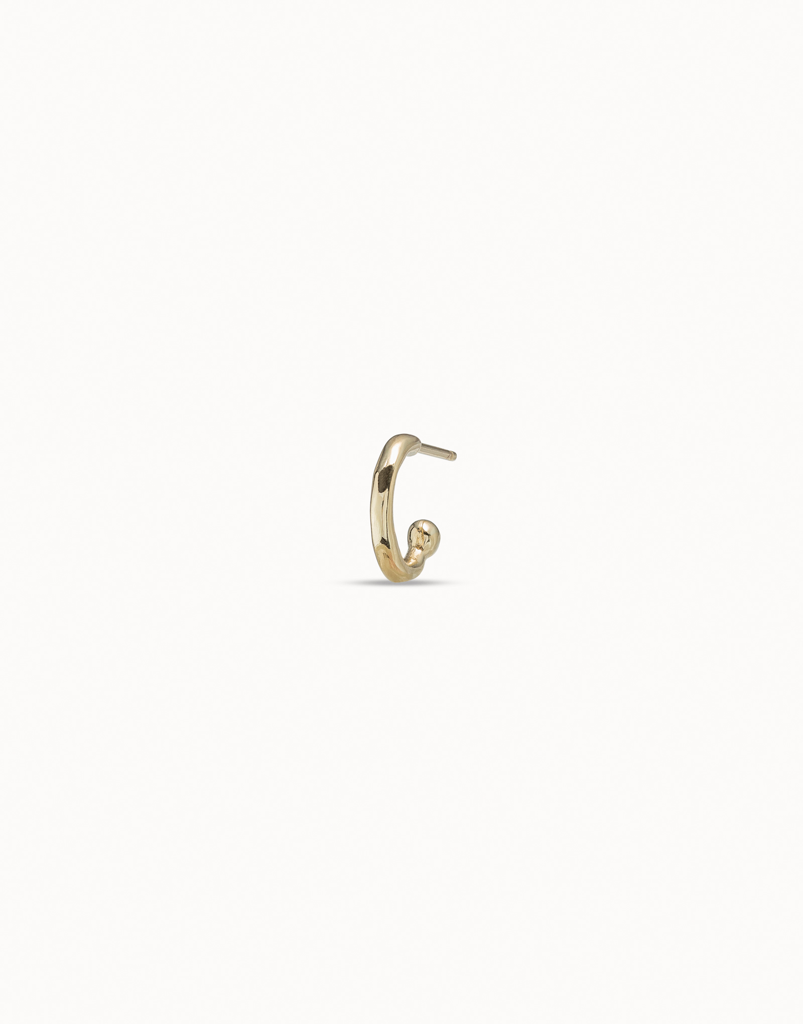 Single Hoop Earring, Golden, large thumbnail
