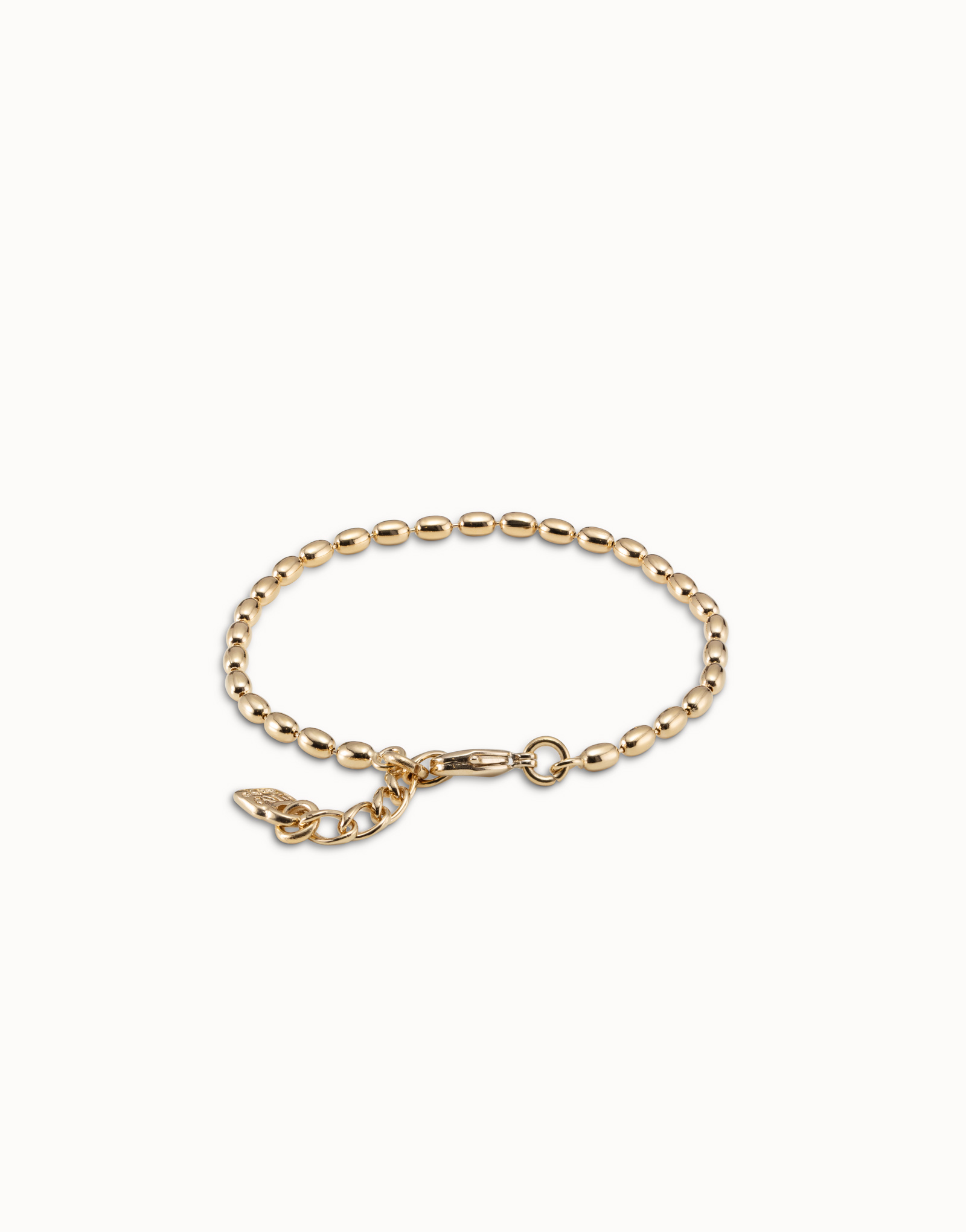 Oval link chain charm bracelet, Golden, large thumbnail