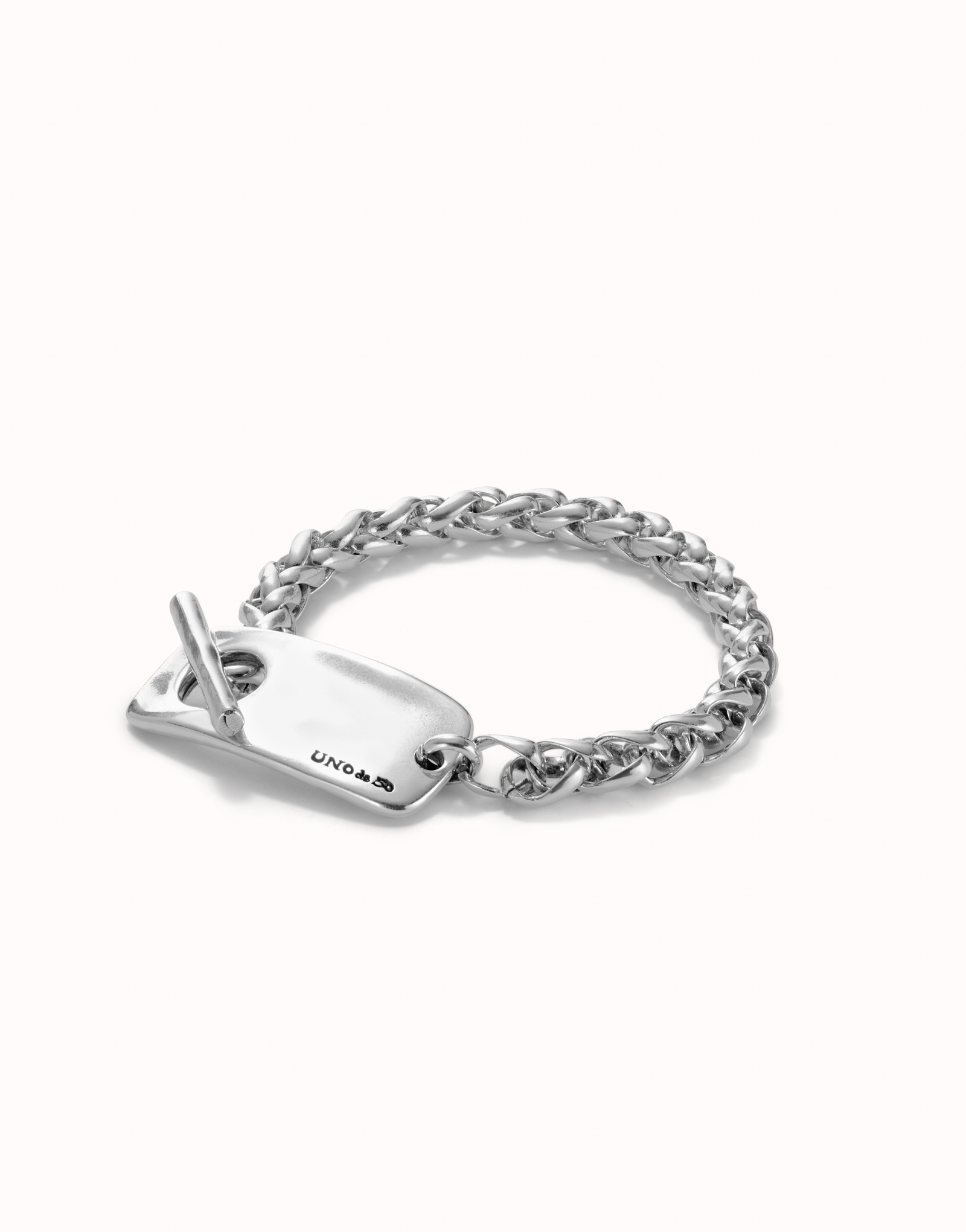 Cuban link chain bracelet, Silver, large thumbnail