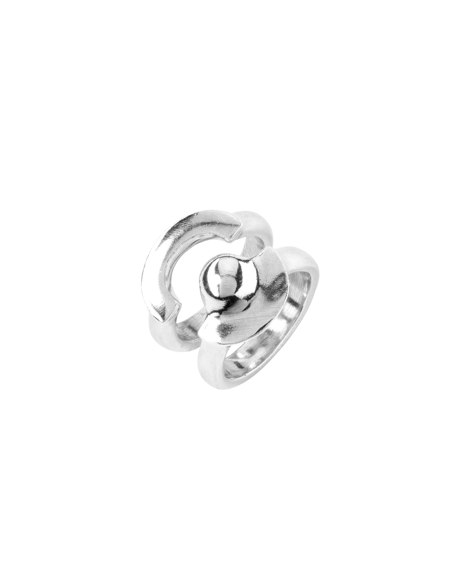 Mrs Uma 3 Ring, Silver, large thumbnail