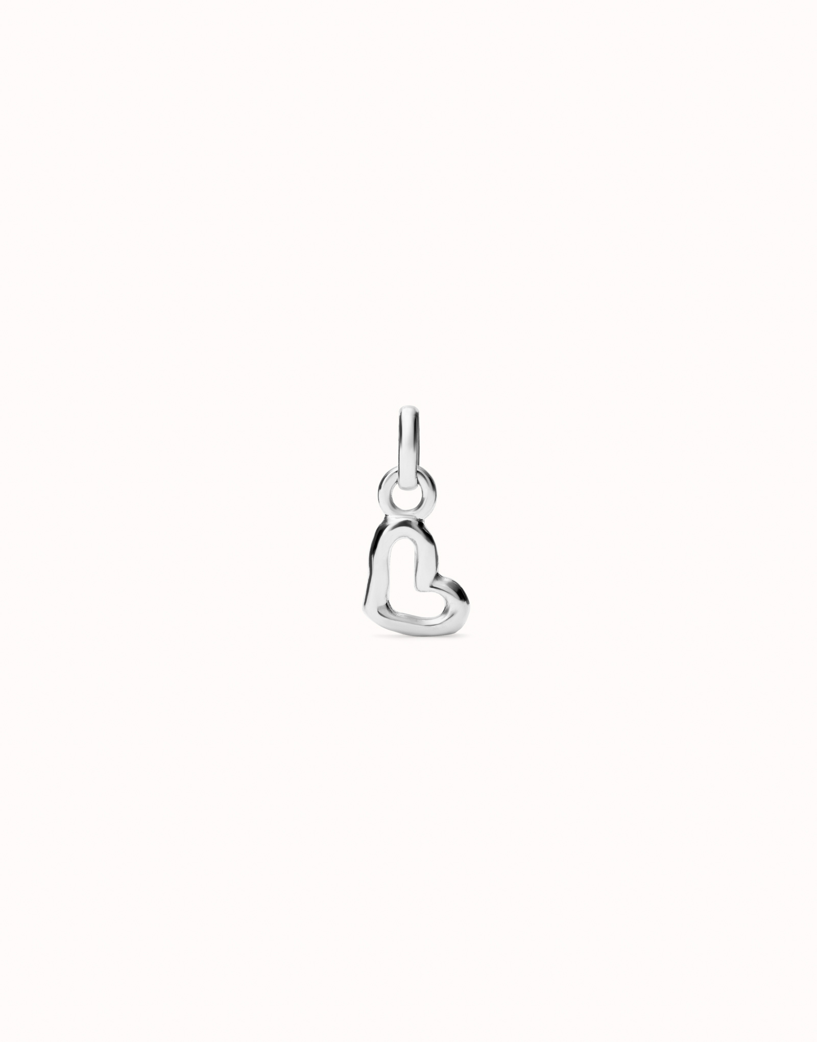 Heart-shaped charm, Silver, large thumbnail