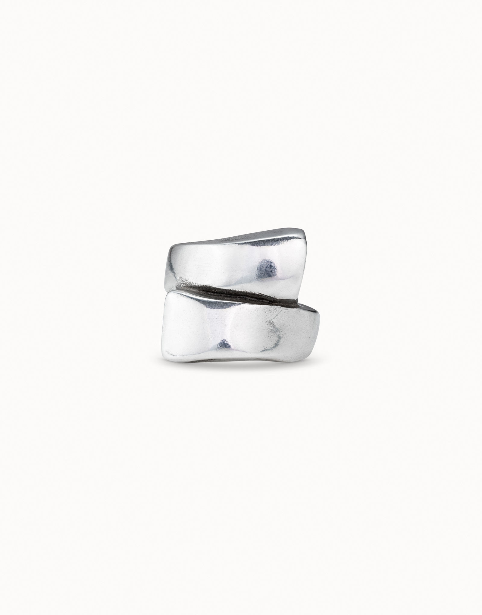 Spiral shape ring, Silver, large thumbnail