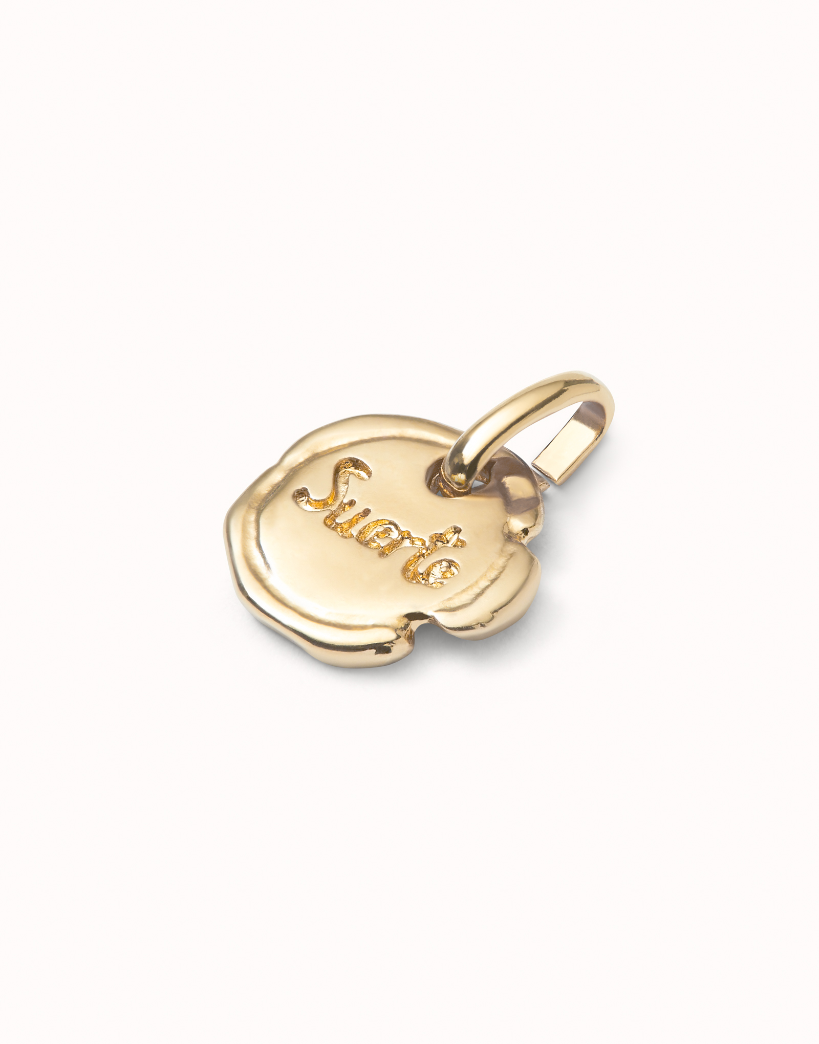 Charm with the word “luck”, Golden, large thumbnail