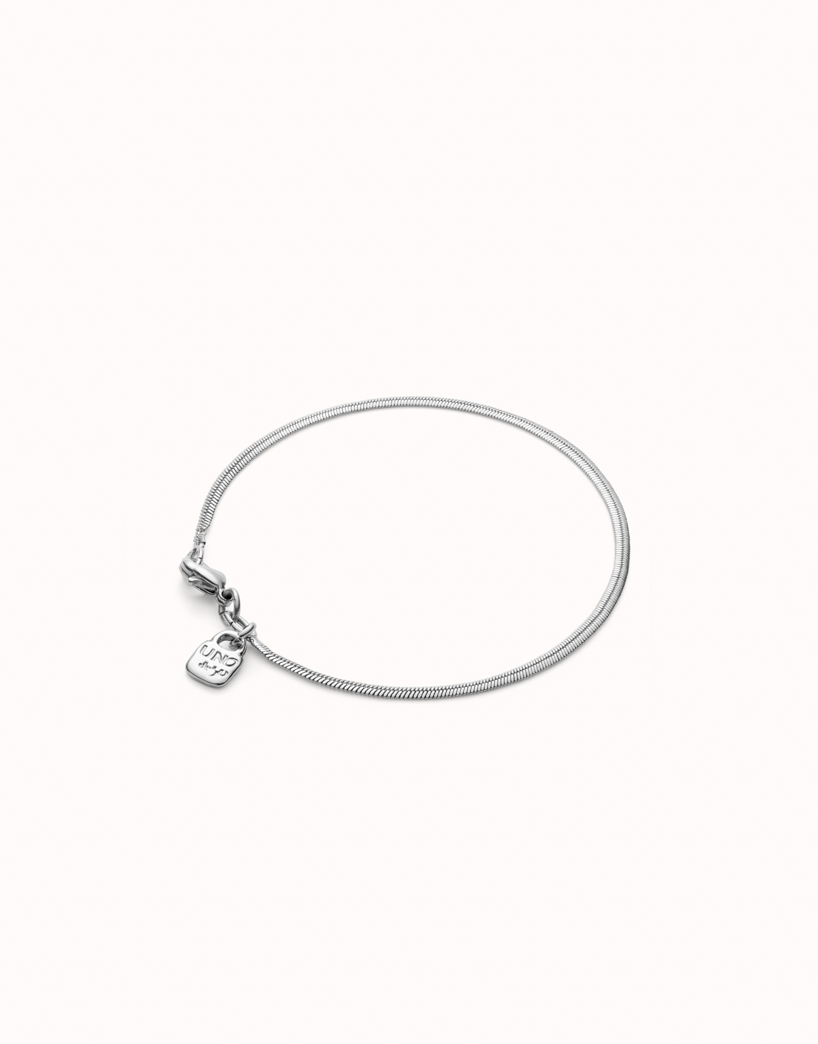 Flat snake chain bracelet, Silver, large thumbnail