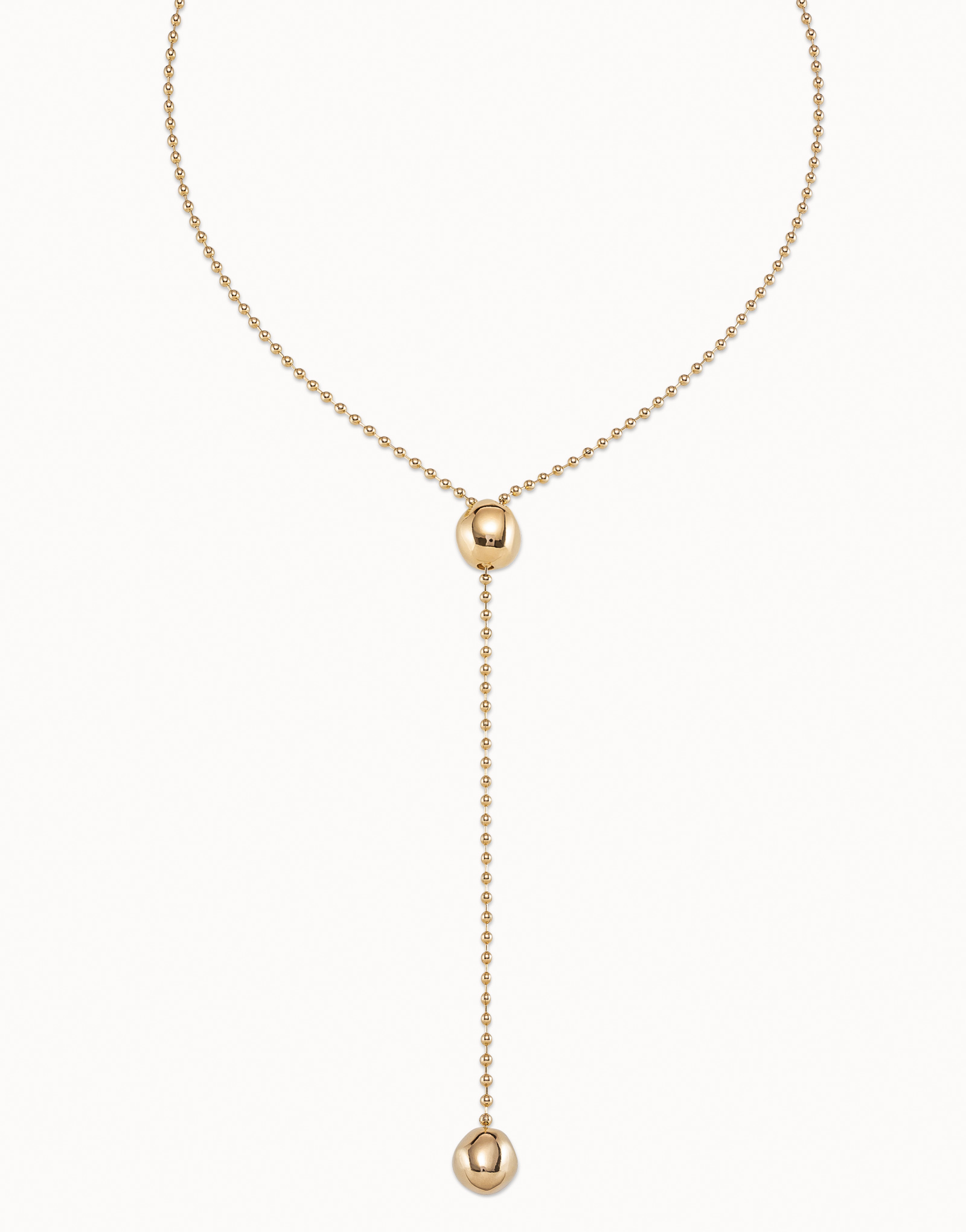Long adjustable chain necklace, Golden, large thumbnail