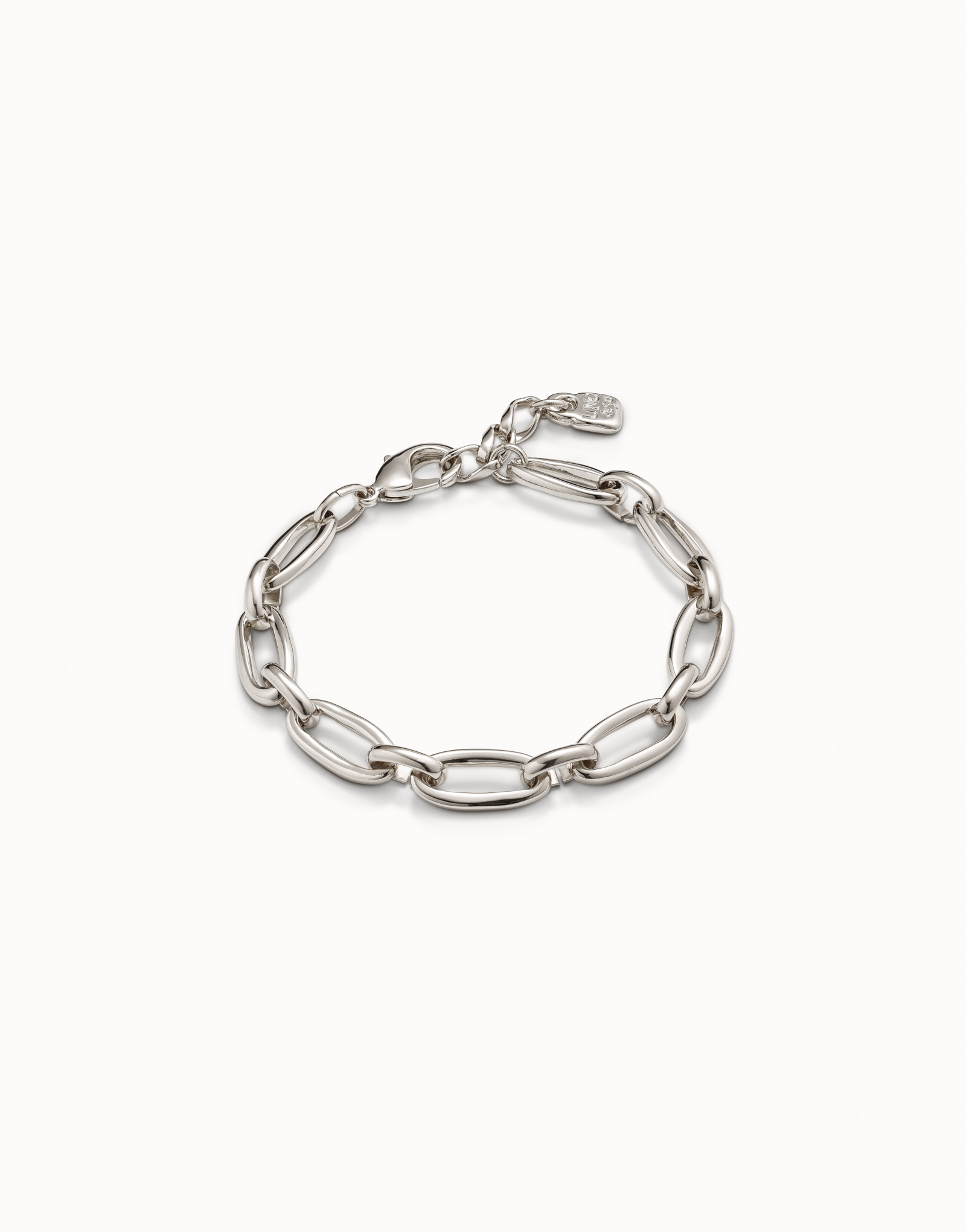 Oval link chain bracelet, Silver, large thumbnail