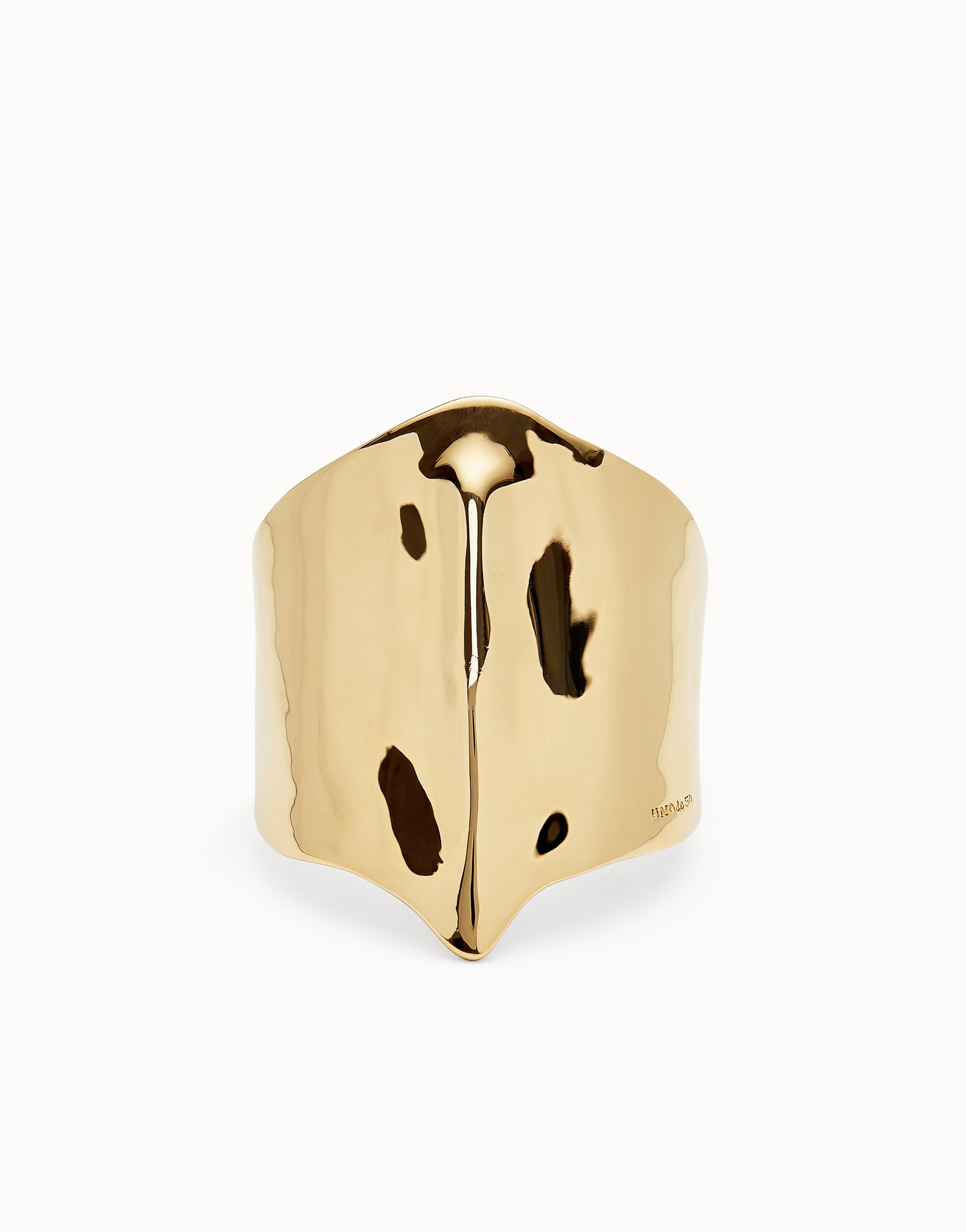 Bracciale largo placcato oro 18k struttura manta gigante, Dorado, large thumbnail