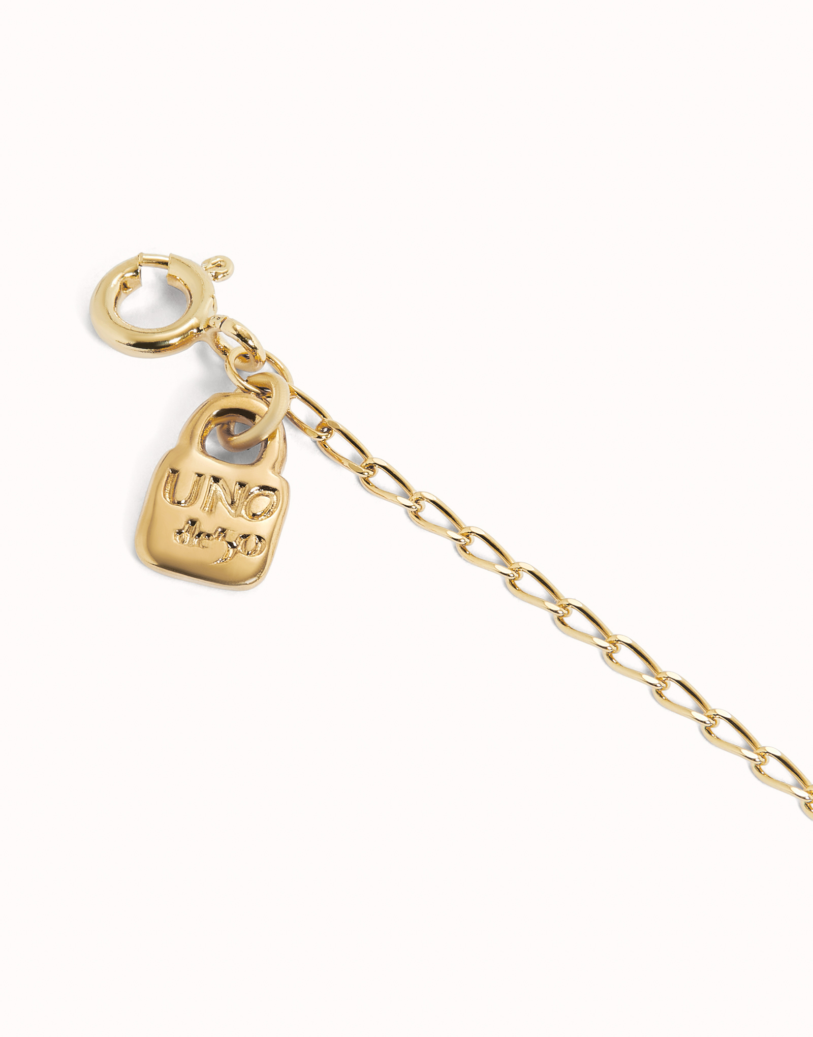 Link chain charm necklace, Golden, large thumbnail