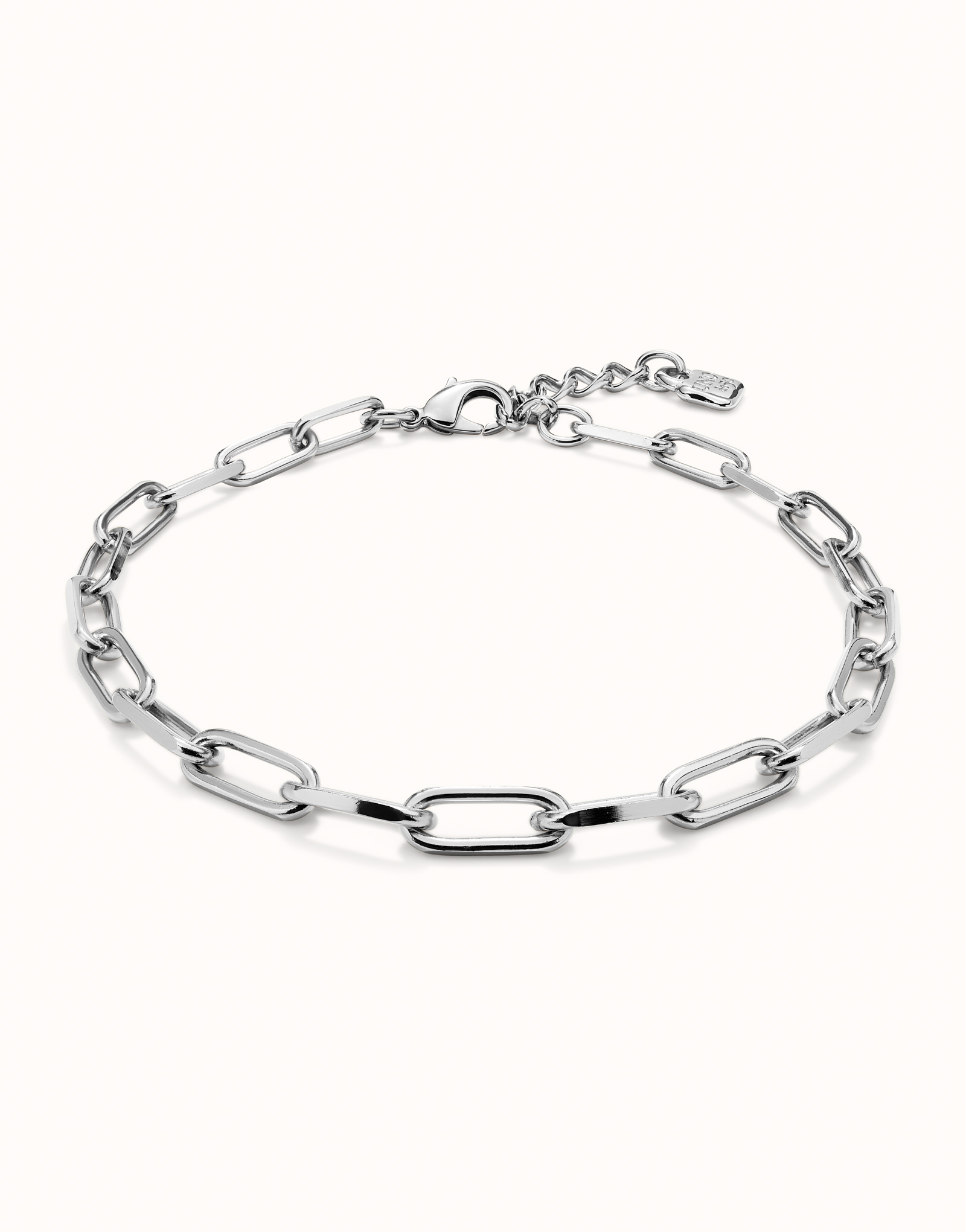 Short oval link chain necklace, Silver, large thumbnail