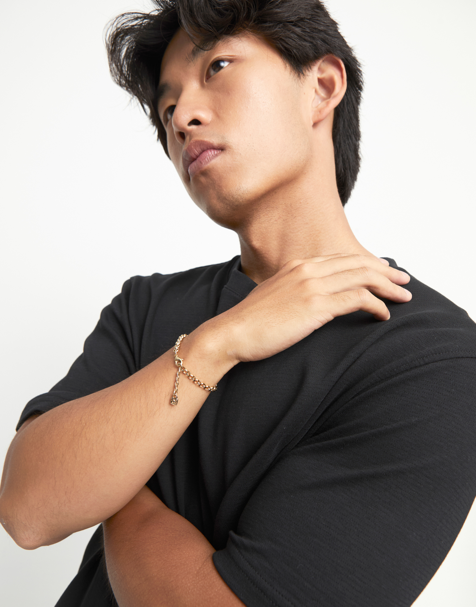 Link chain bracelet, Golden, large thumbnail