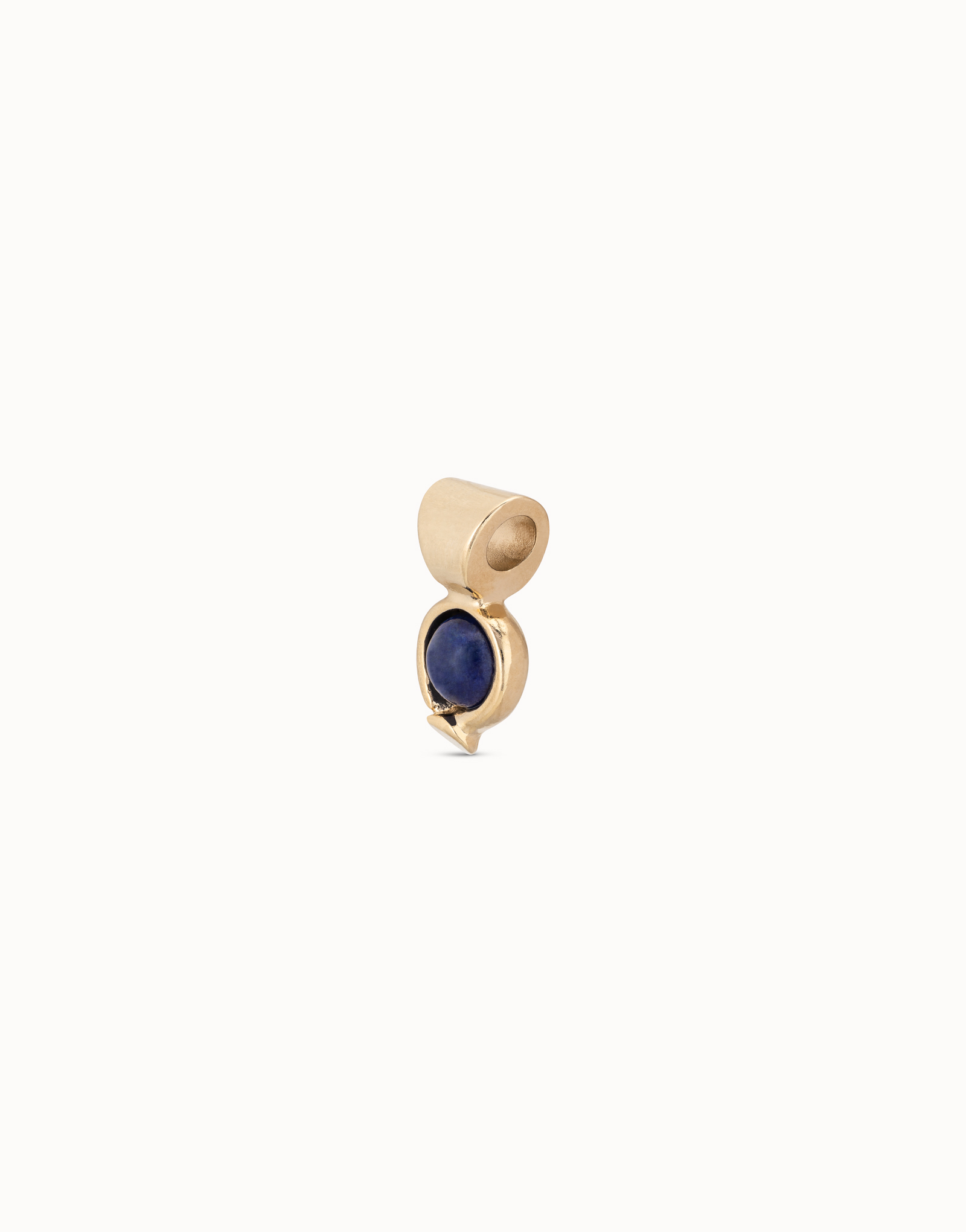 Charm with blue stone, Golden, large thumbnail