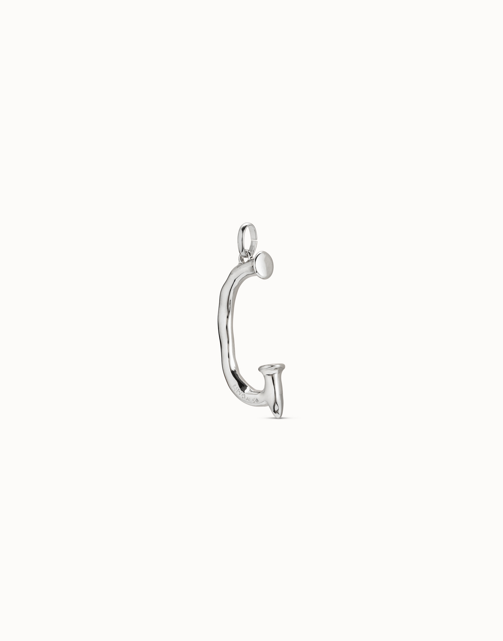 Large G initial charm, Silver, large thumbnail