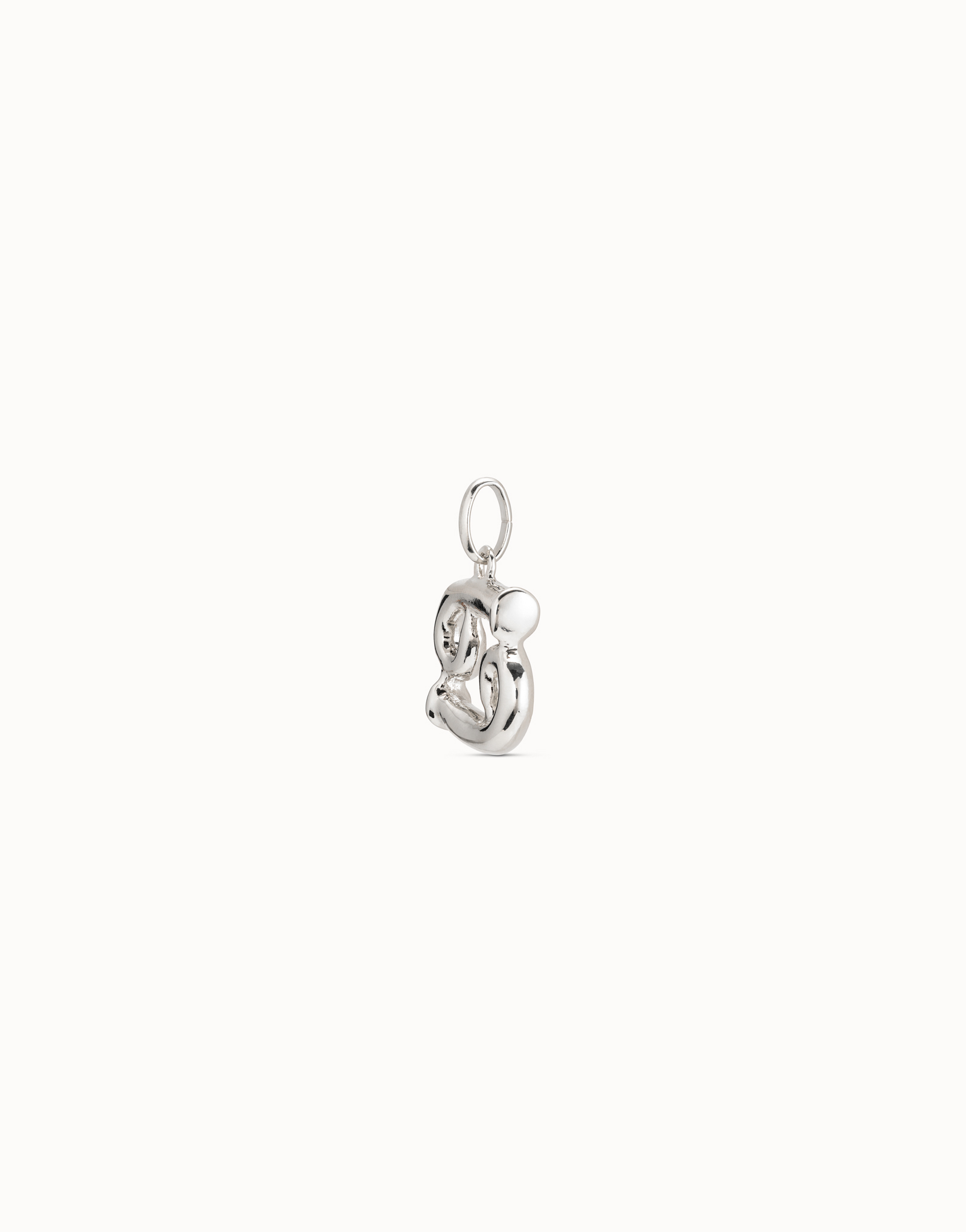 Cancer shaped charm, Silver, large thumbnail