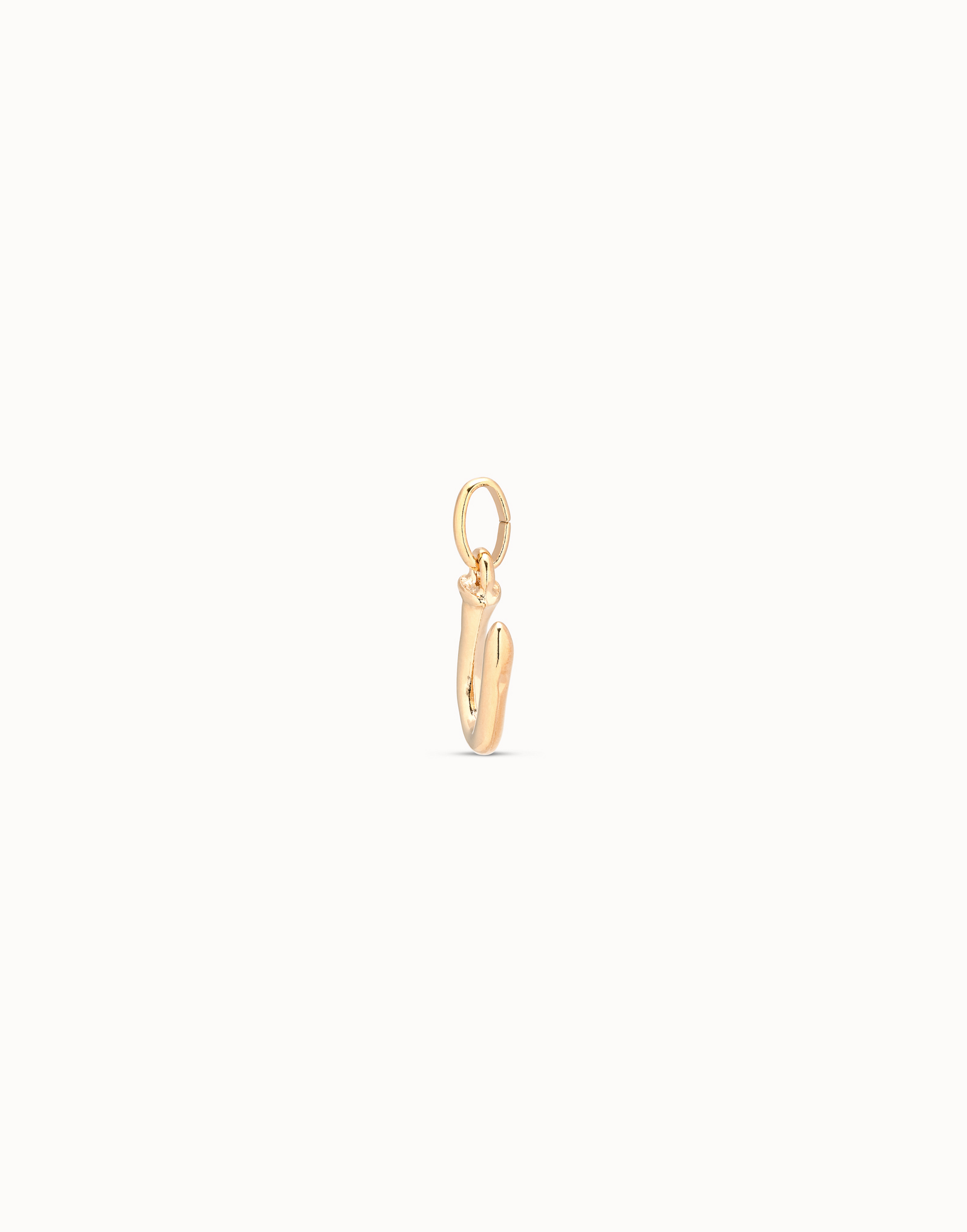 Medium U initial charm, Golden, large thumbnail