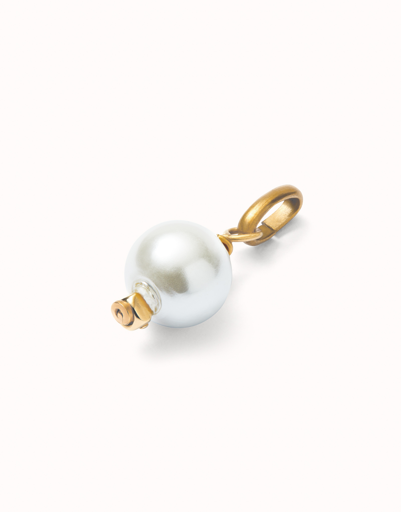 Charm  with pearl, Golden, large thumbnail
