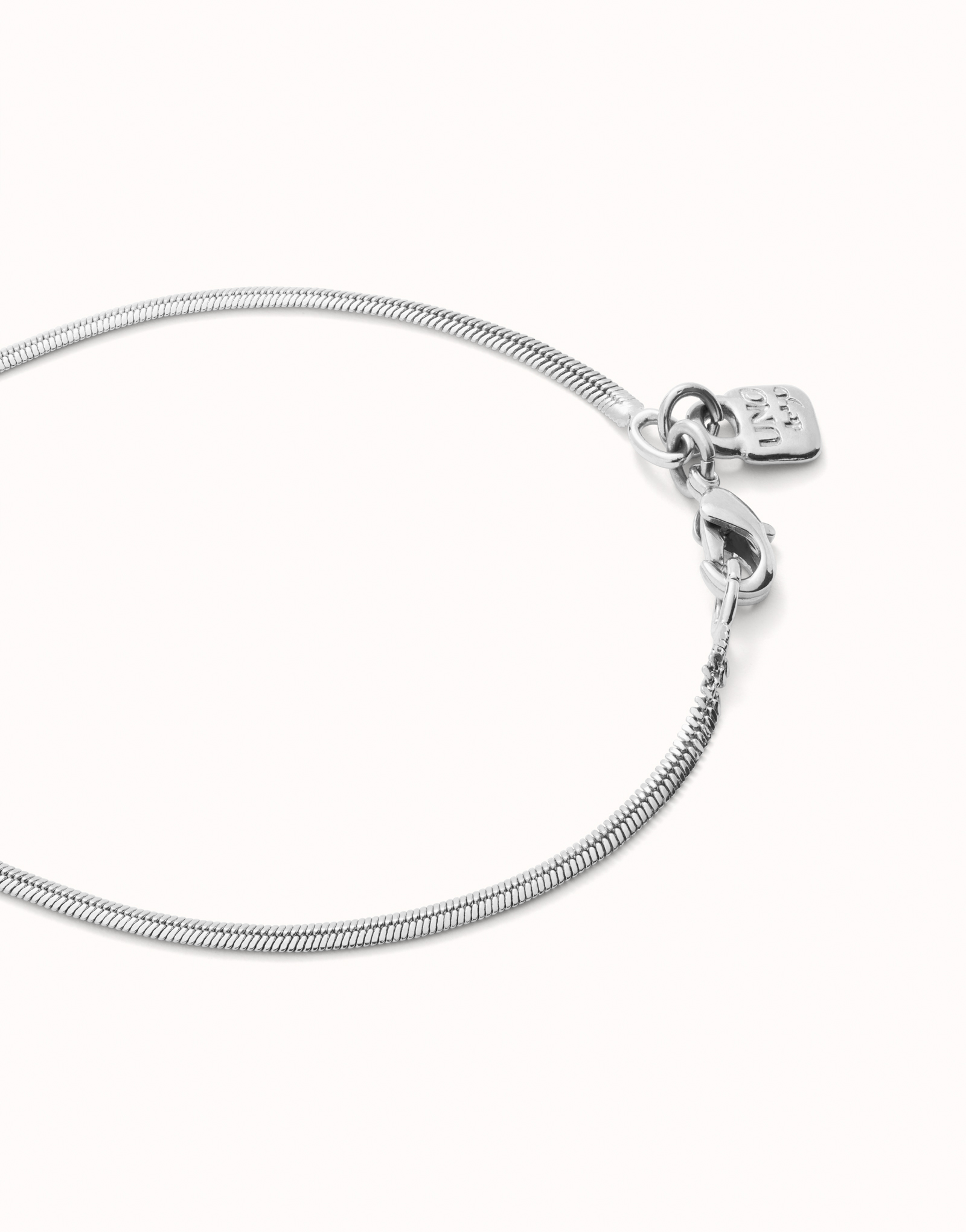 Flat snake chain bracelet, Silver, large thumbnail
