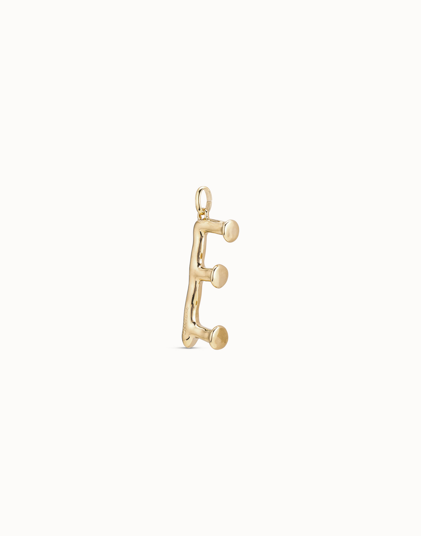 Large E initial charm, Golden, large thumbnail