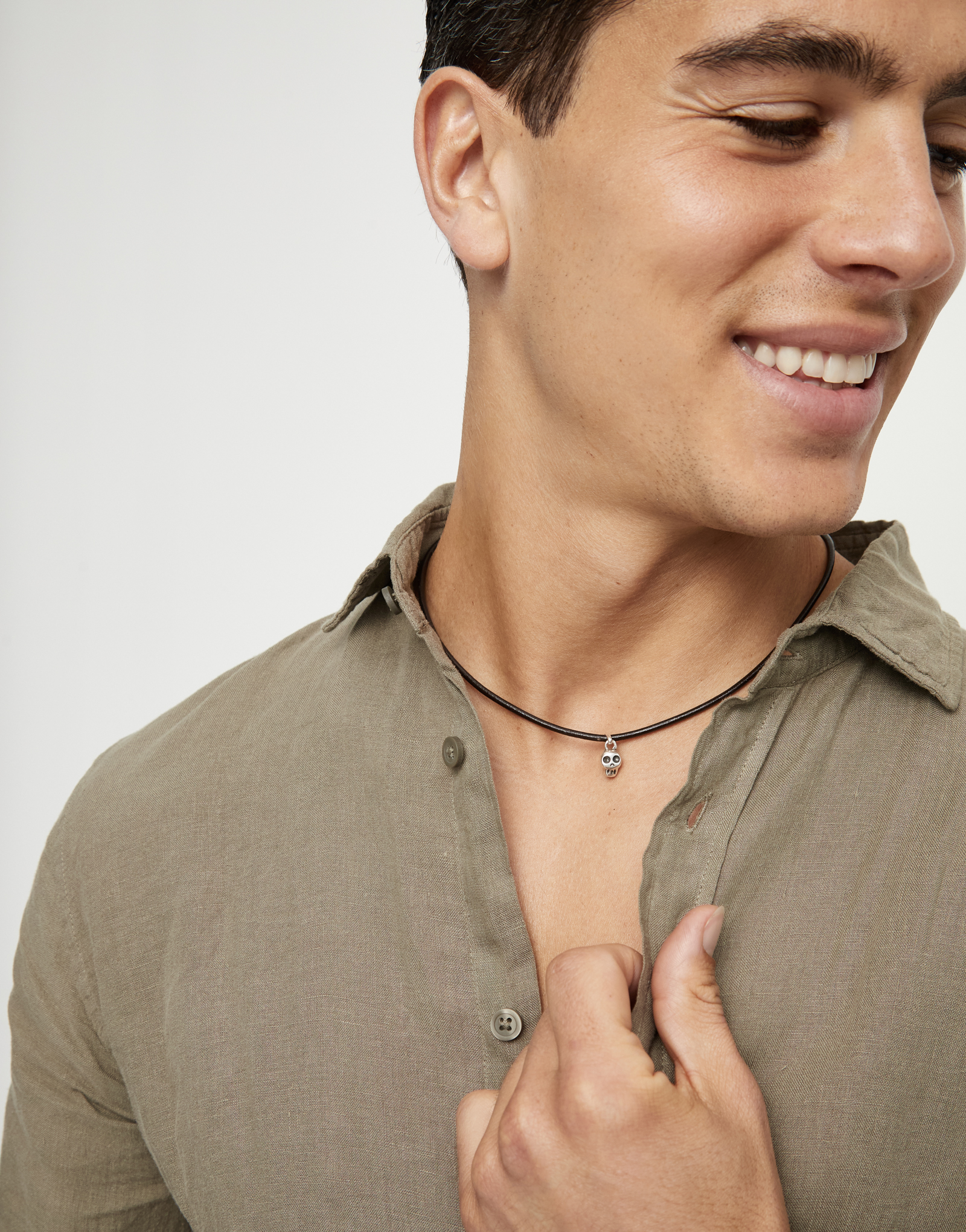 Skull shaped charm, Silver, large thumbnail