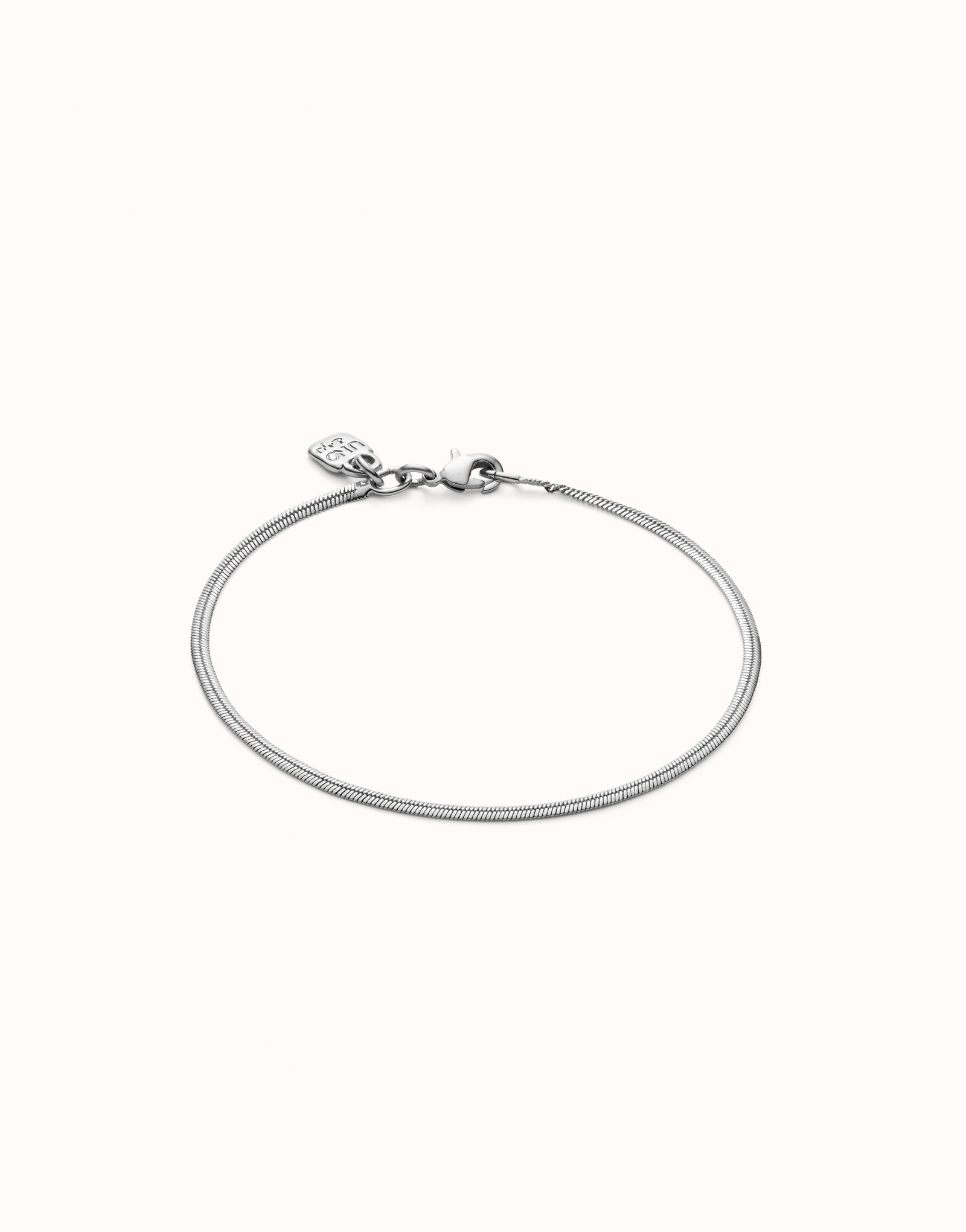 Flat snake chain bracelet, Silver, large thumbnail