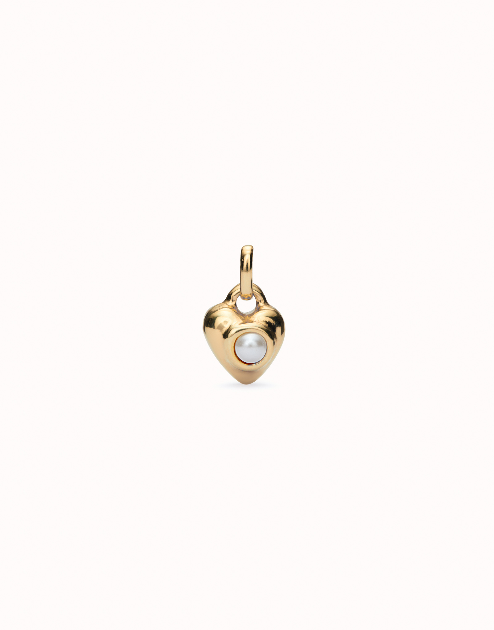 Charm with pearl, Golden, large thumbnail