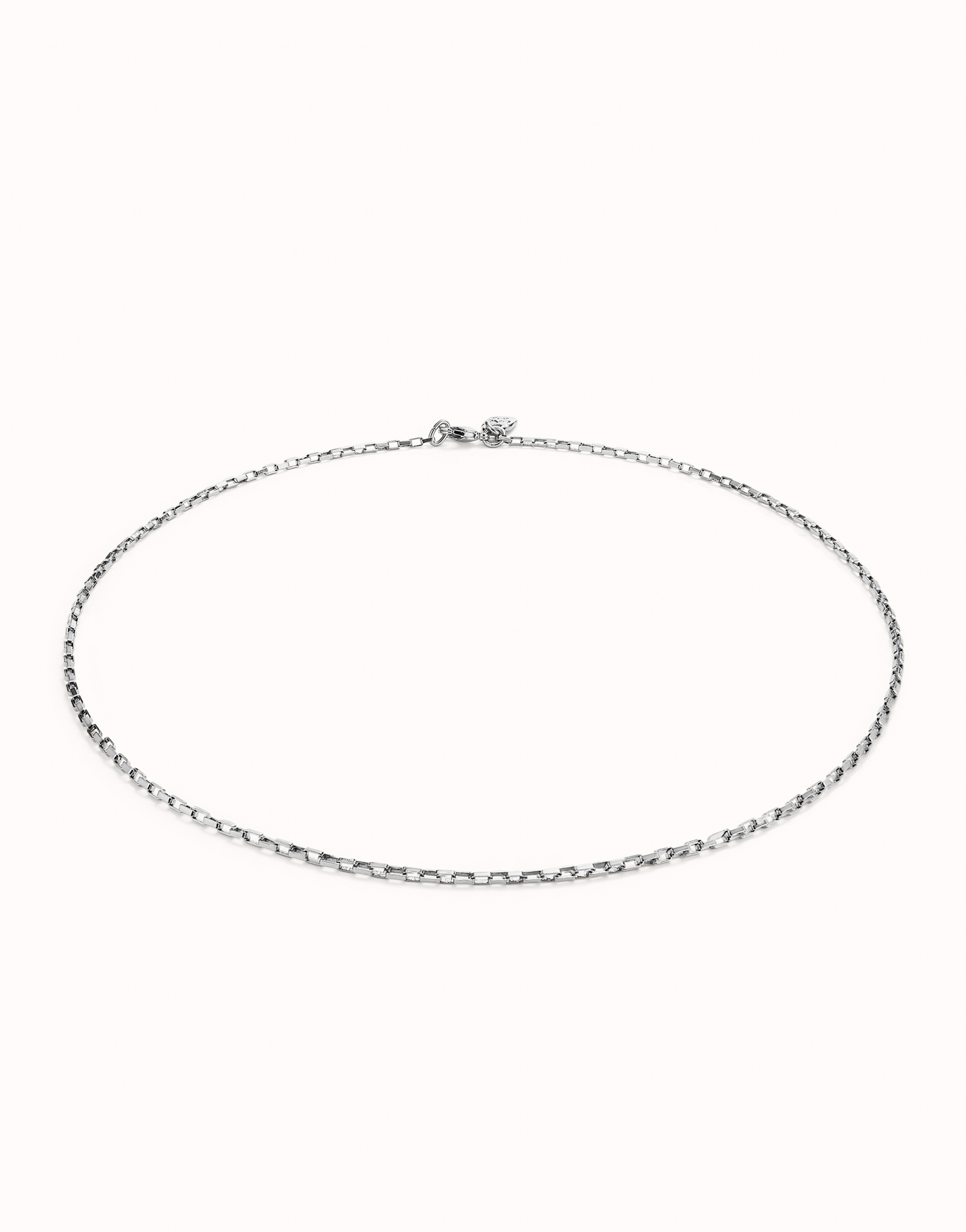 Short link chain charm necklace, Silver, large thumbnail