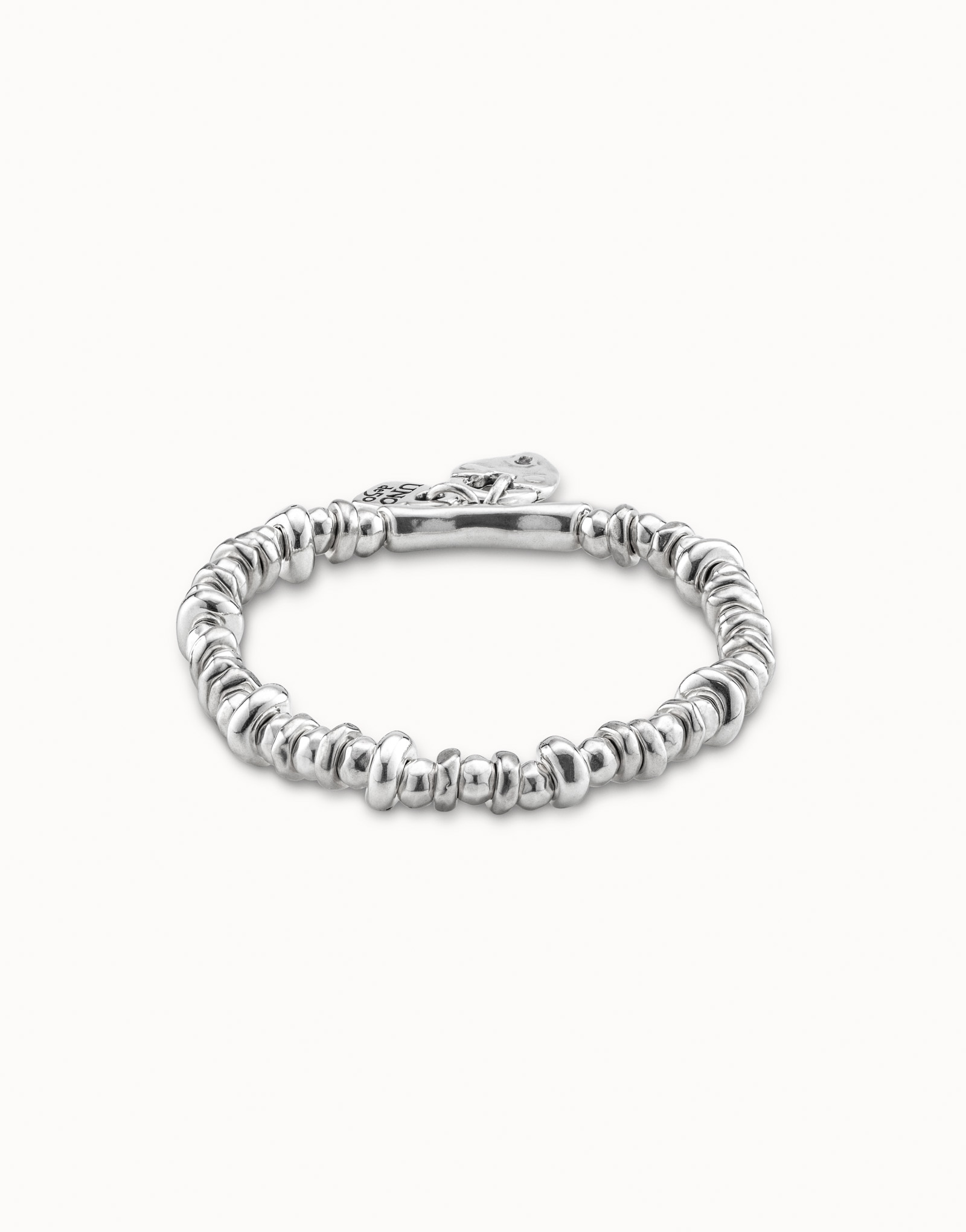 Beaded stretch bracelet with charms, , large thumbnail