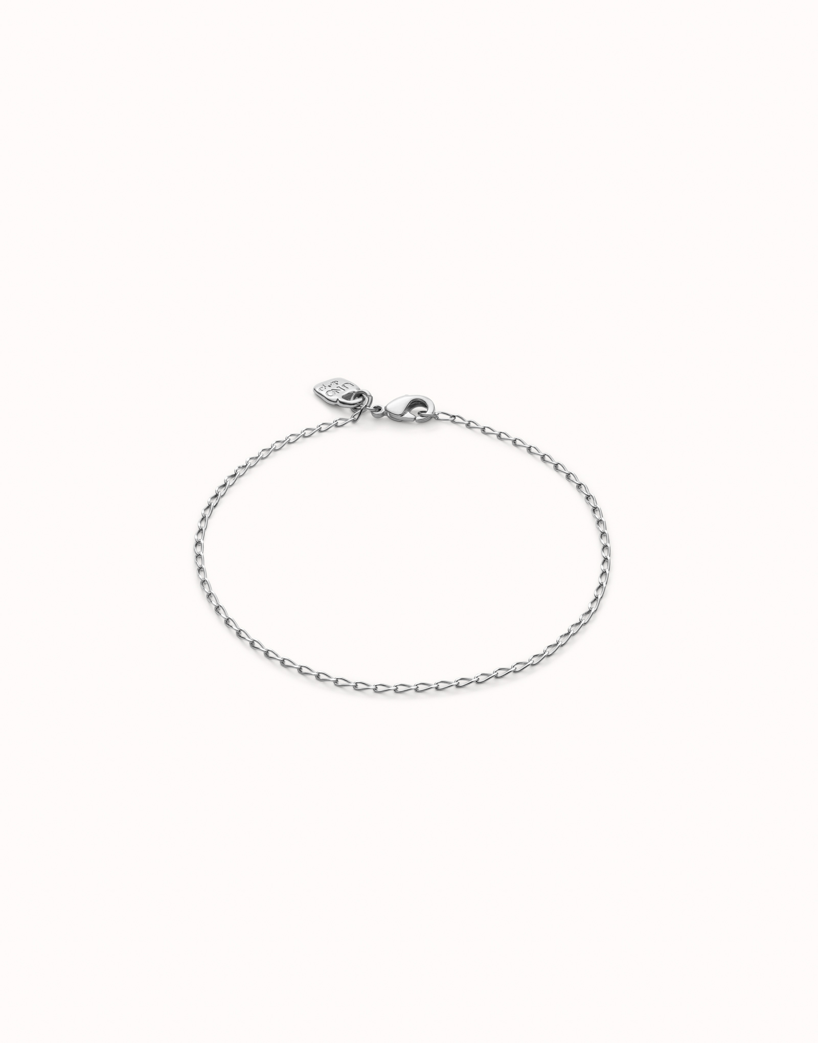 Oval link charm bracelet, Silver, large thumbnail